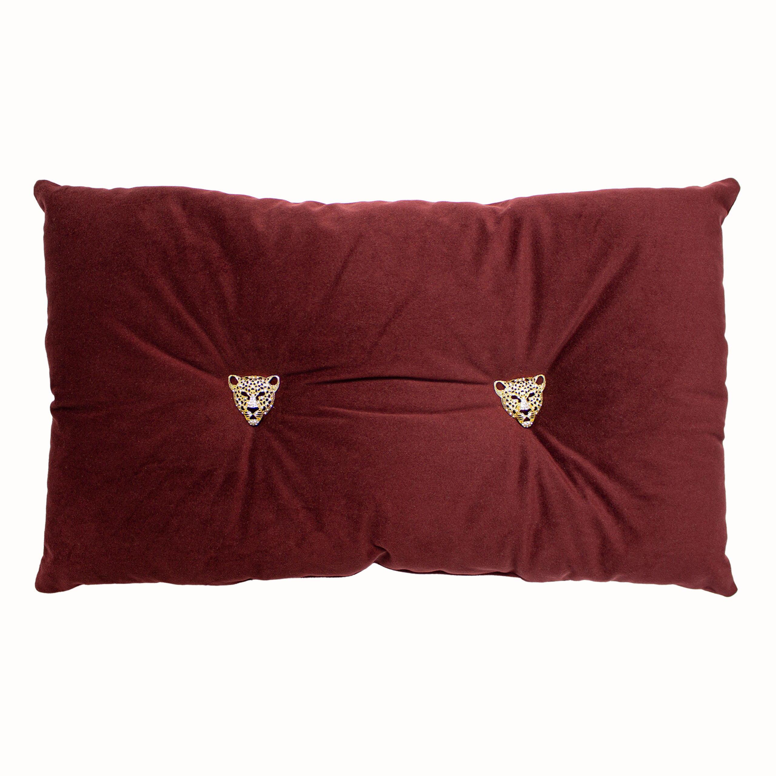 Paoletti Panther Cushion - Burgundy - Size 30 cm x 50 cm