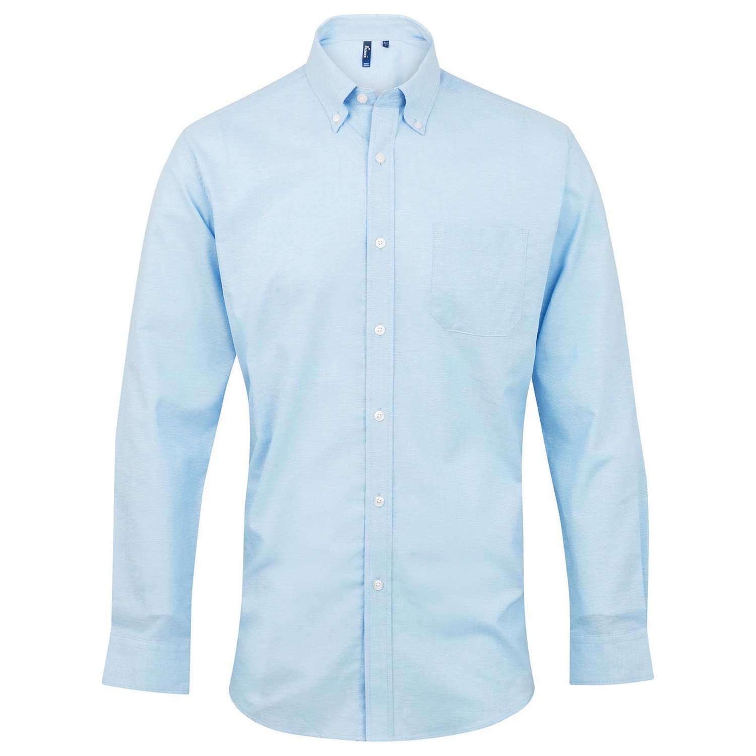 Premier Mens Signature Oxford Long-Sleeved Shirt (Light Blue) - Size 22