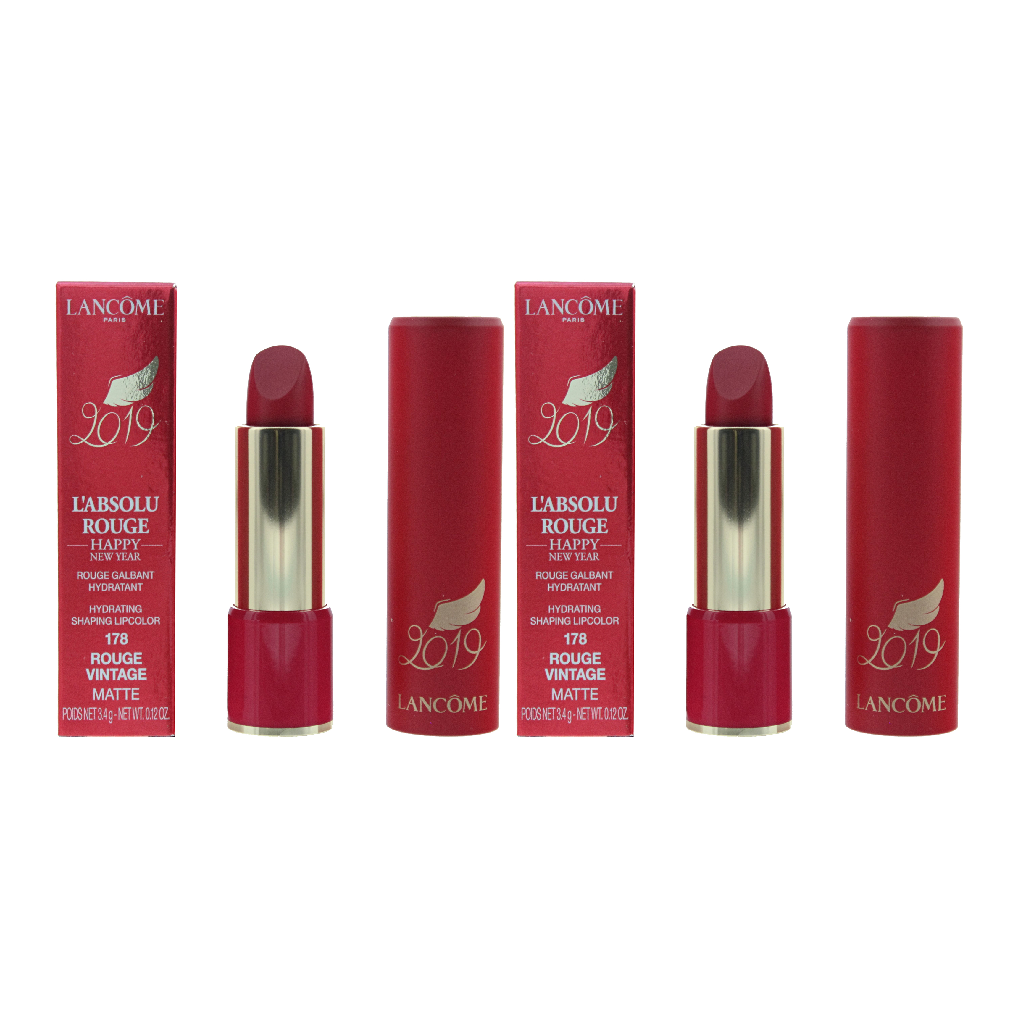 Lancome Womens L'Absolu Rouge Lunar New Year Matte Lipstick 3.4g 178 Vintage x 2 - NA - One Size