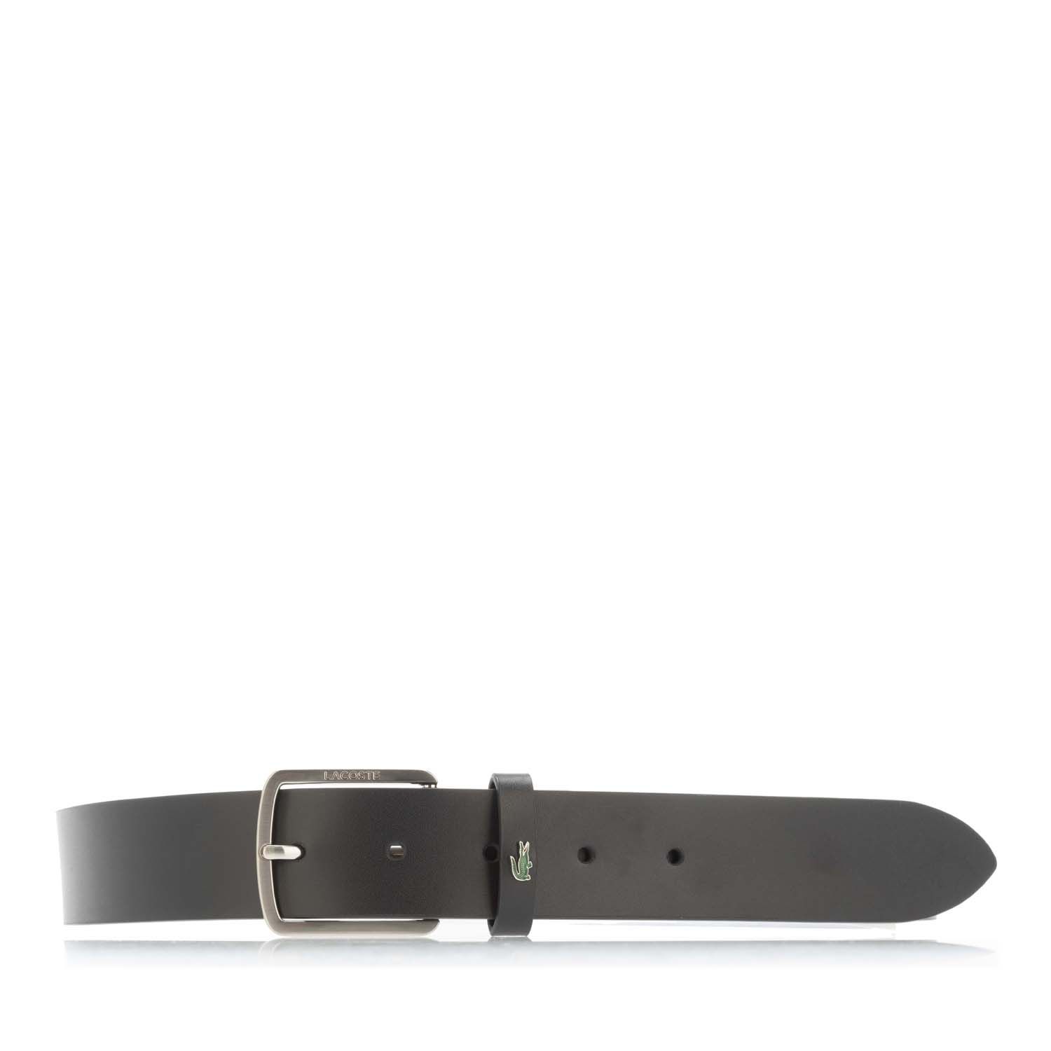 Lacoste Mens Accessories Leather Goods Belt in Black - Size 34 inches