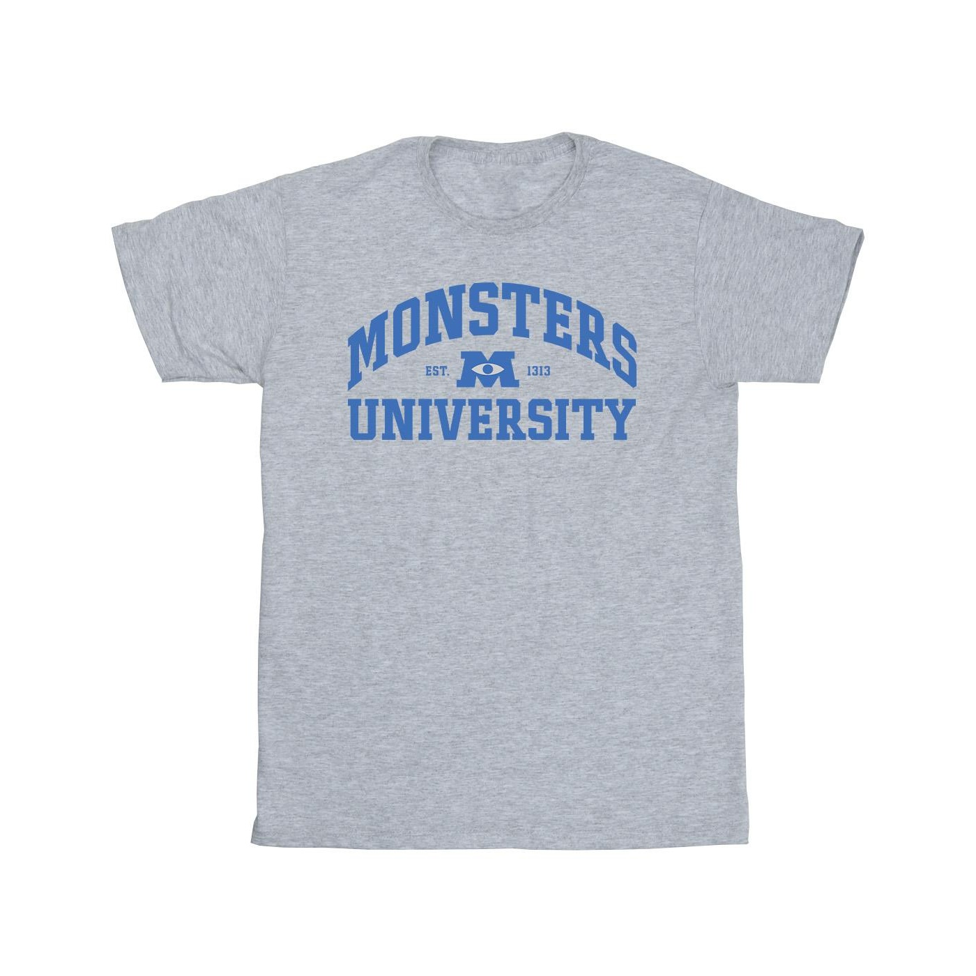 Disney Mens Monsters University Logo T-Shirt (Sports Grey) - Light Grey material_cotton - Size Large