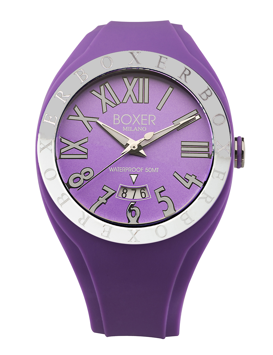 Boxer : Mens Purple Watch Rubber - One Size