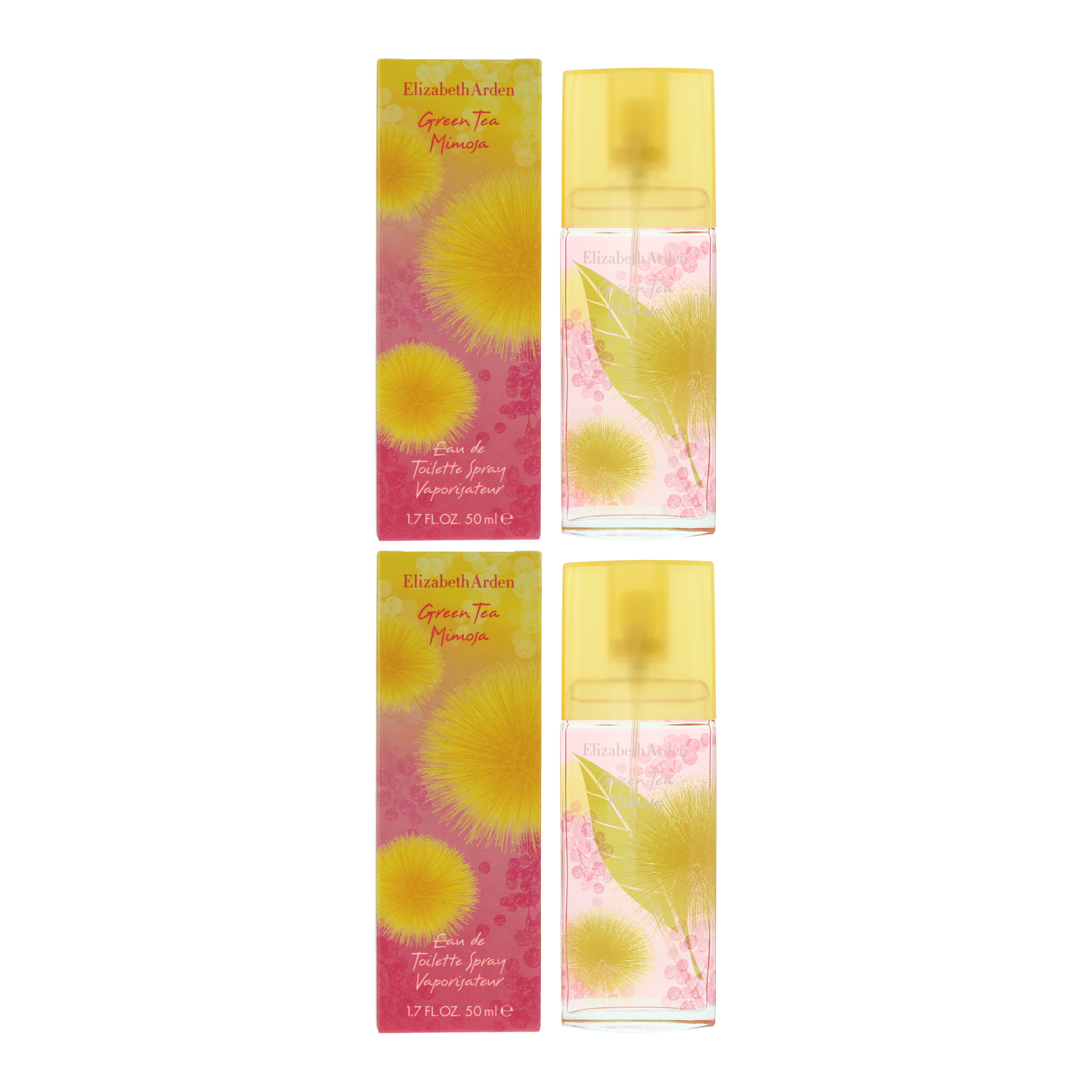 Elizabeth Arden Womens Green Tea Mimosa Eau de Toilette 50ml x 2 - One Size