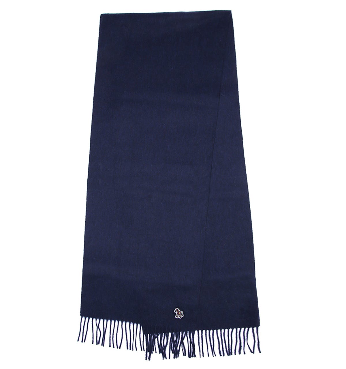 Ps Paul Smith Mens Zebra Logo Lambswool Scarf - Navy - Blue - One Size