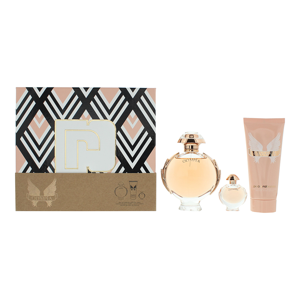 Paco Rabanne Womens Olympea Eau de Parfum 80ml, Eau de 6ml + Body Lotion 100ml - One Size