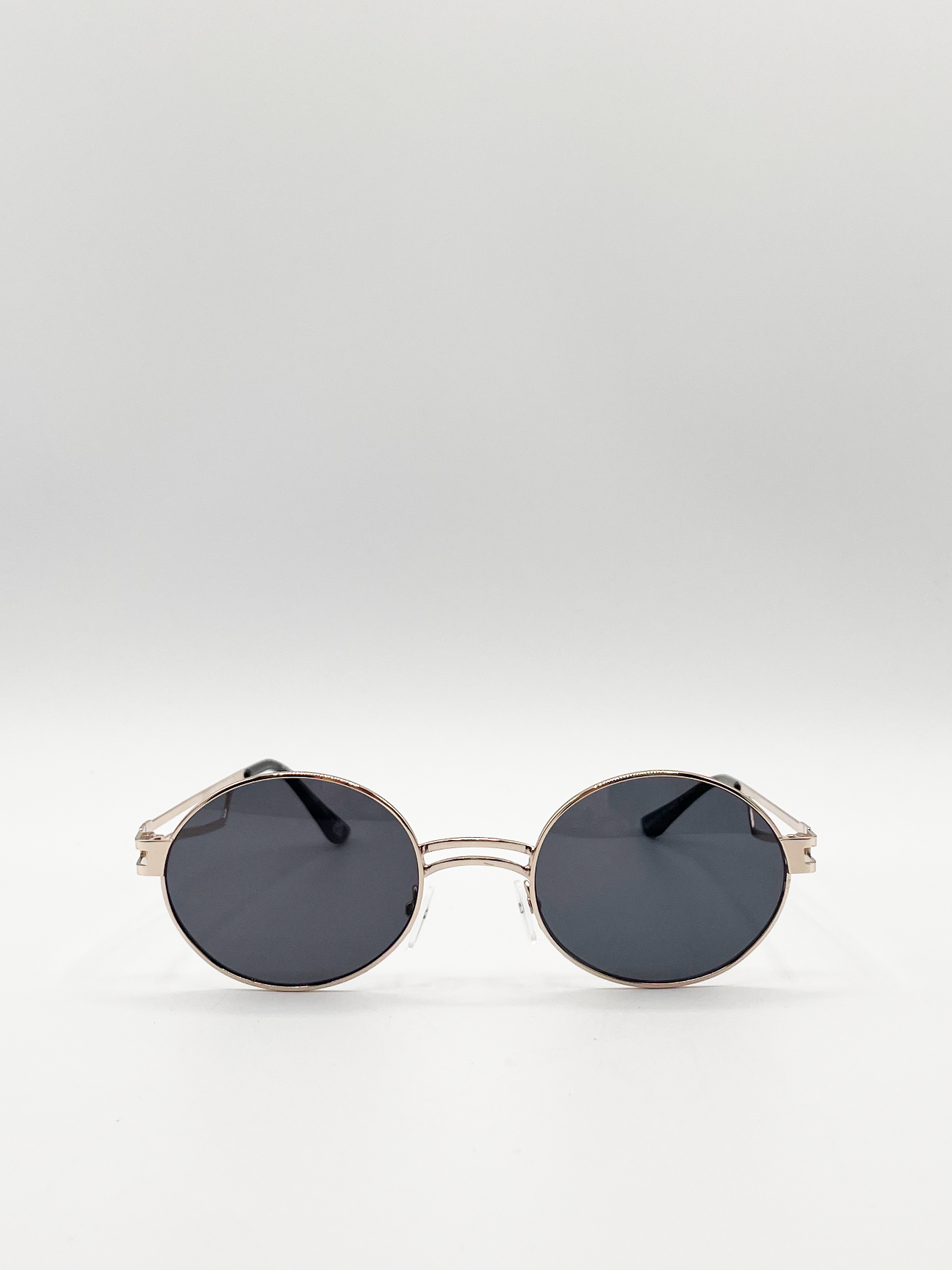 SVNX Womens Retro Round Sunglasses in Gold Metal Composite - One Size