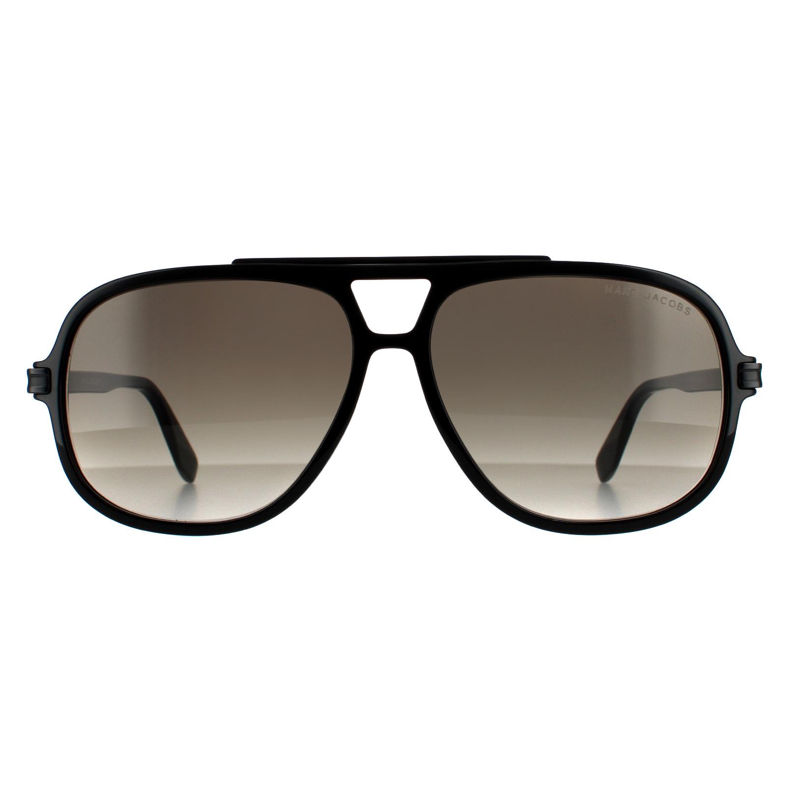 Marc Jacobs Aviator Mens Black Brown Gradient Sunglasses - One Size