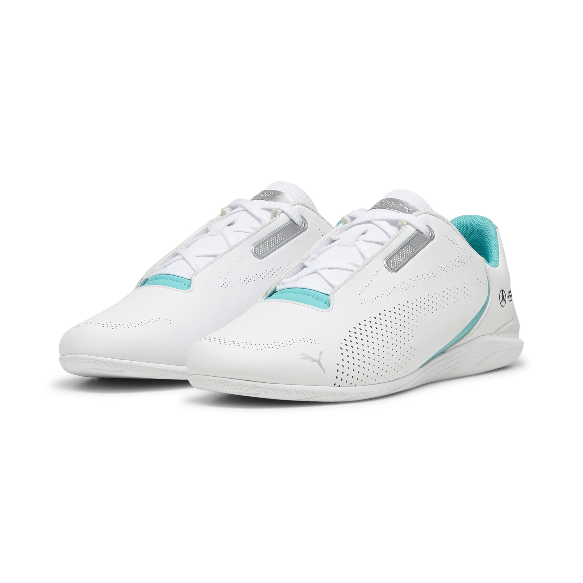 Puma Unisex Mercedes-AMG Petronas F1 Drift Cat Decima 2.0 Sneakers - White - Size UK 6.5