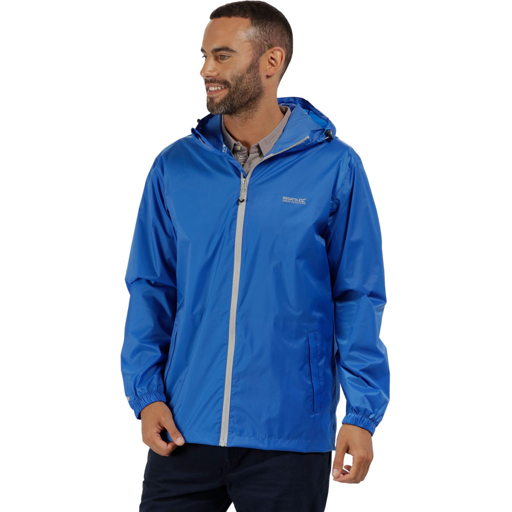 Regatta Mens Pack It III Waterproof Breathable Packable Jacket Coat - Blue - Size Small