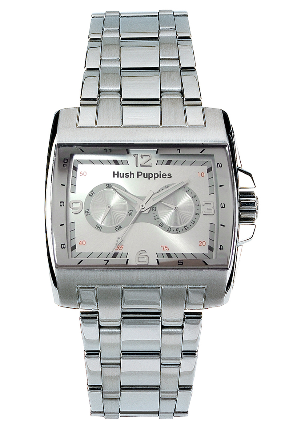 Hush Puppies Mens WATCH - Silver Stainless Steel - One Size