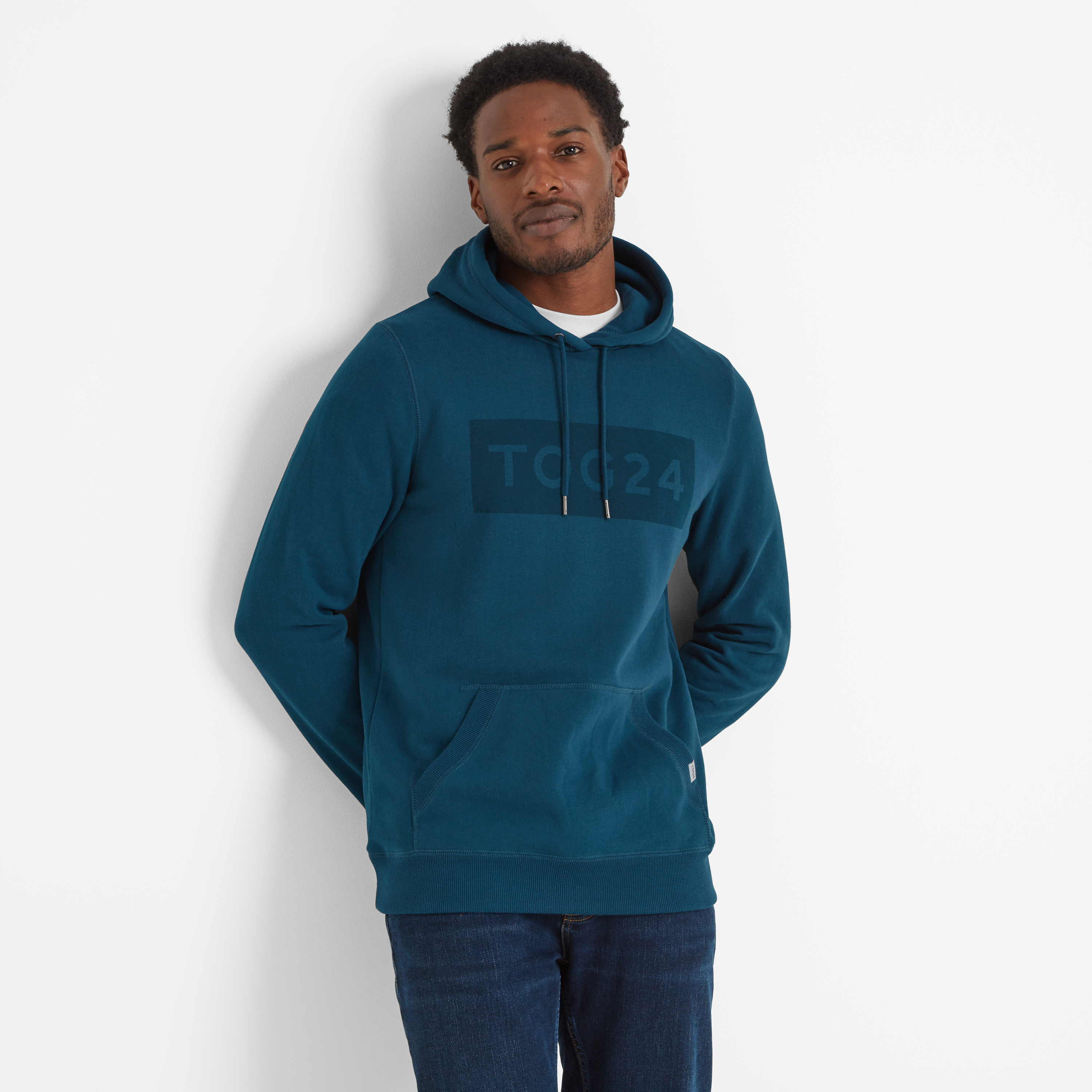 TOG24 Barron Mens Hoody Marine Blue Cotton - Size 4XL