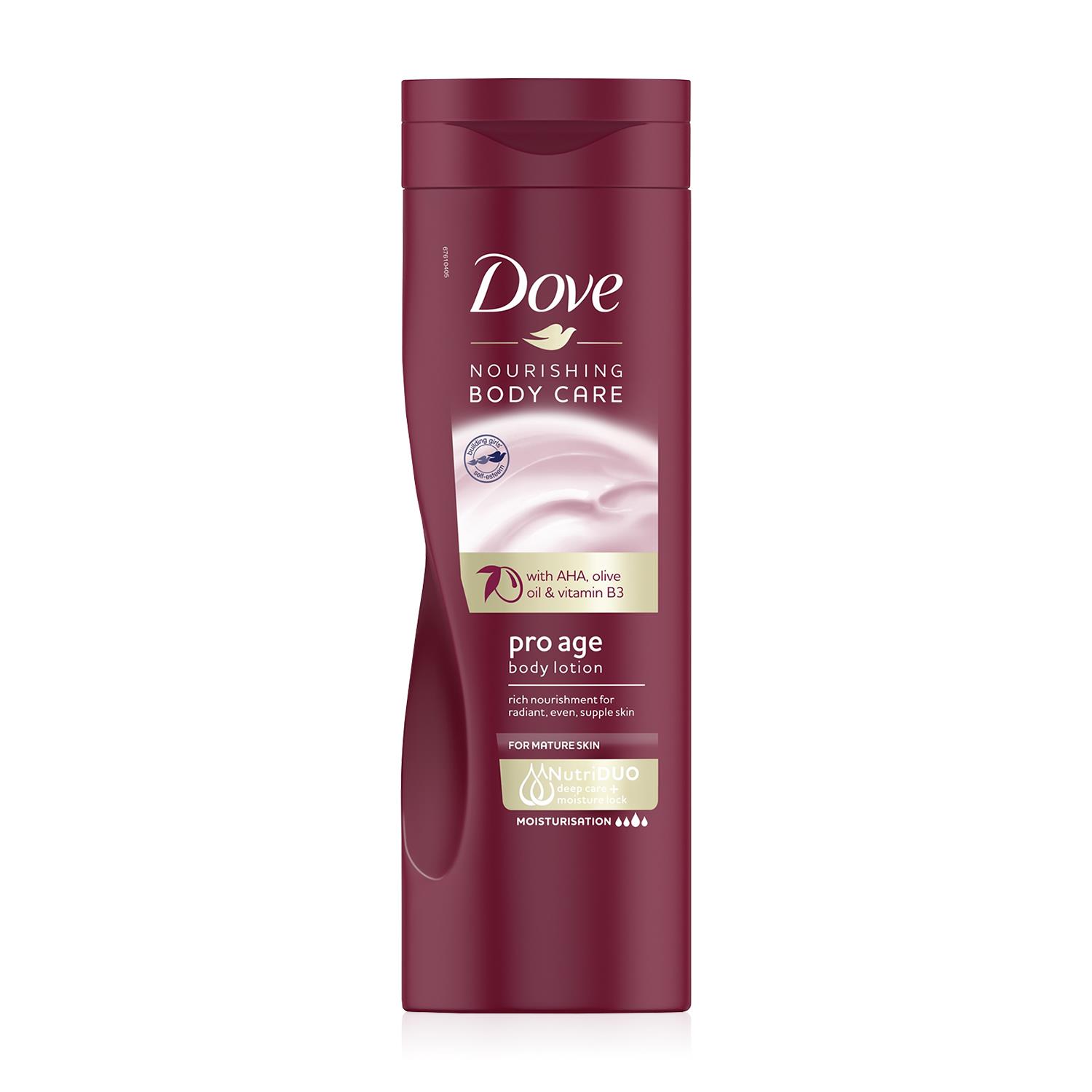 Dove Pro Age Body Lotion with AHA, Olive Oil & Vitamin B3 For Mature Skin, 400ml - Cream - One Size