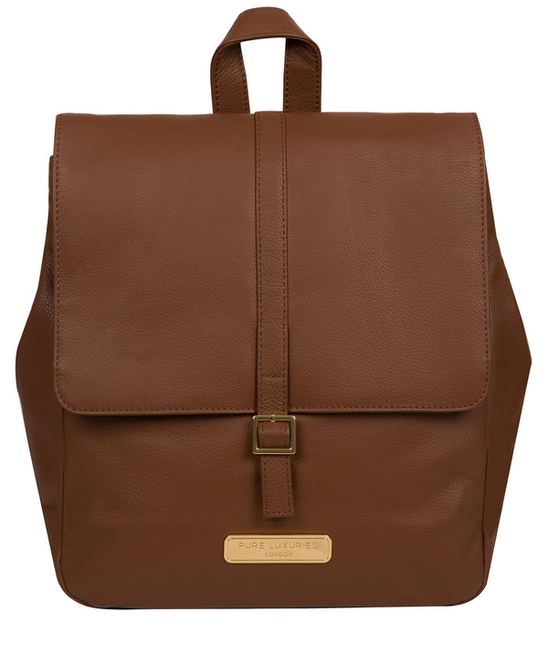 Pure Luxuries Womens 'Daisy' Tan Leather Backpack - One Size