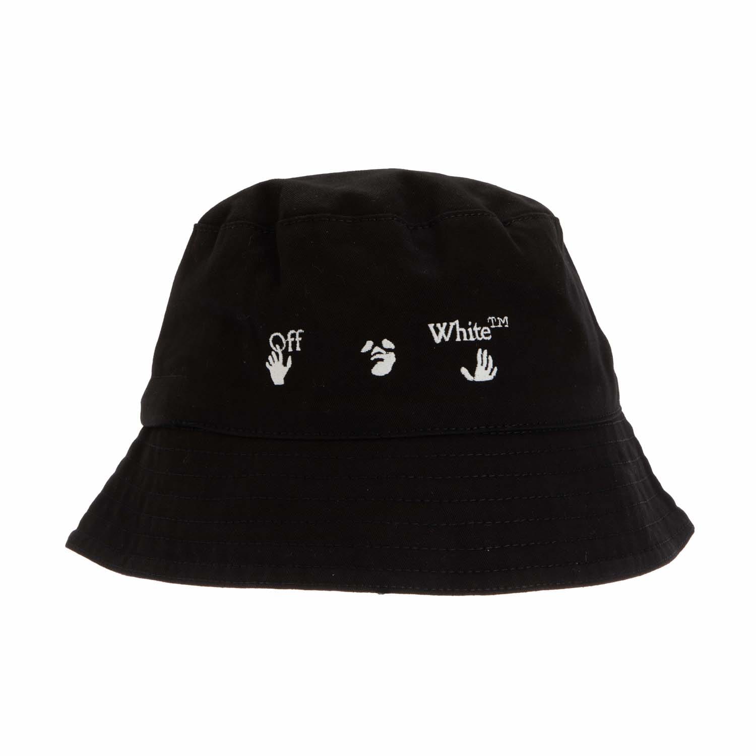 Off-White Mens Accessories Off White Logo Bucket Hat in Black-White - One Size