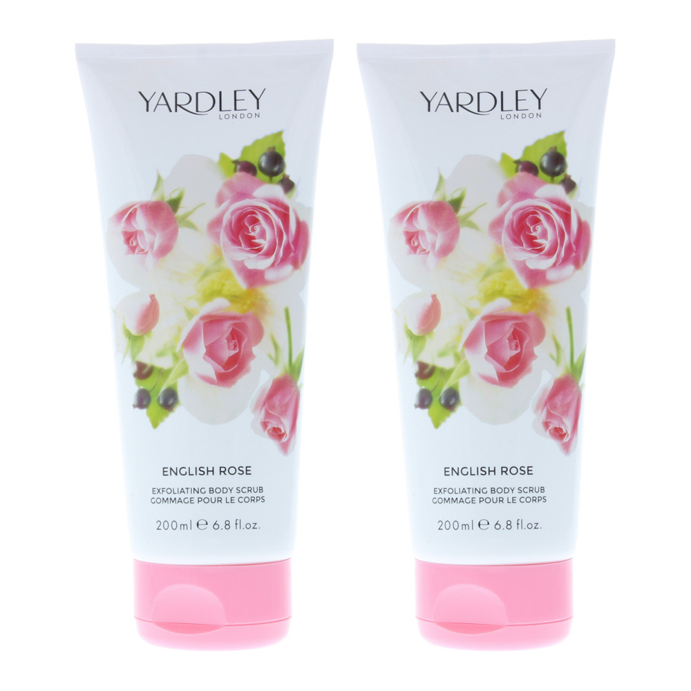 Yardley Womens English Rose Body Scrub 200ml For Her x 2 - One Size