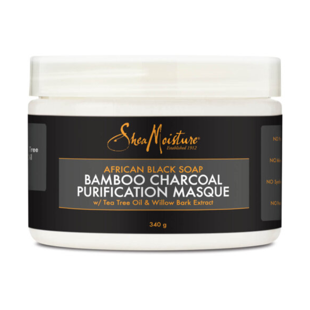 Shea Moisture Womens African Black Soap Bamboo Charcoal Purification Masque 354ml - One Size