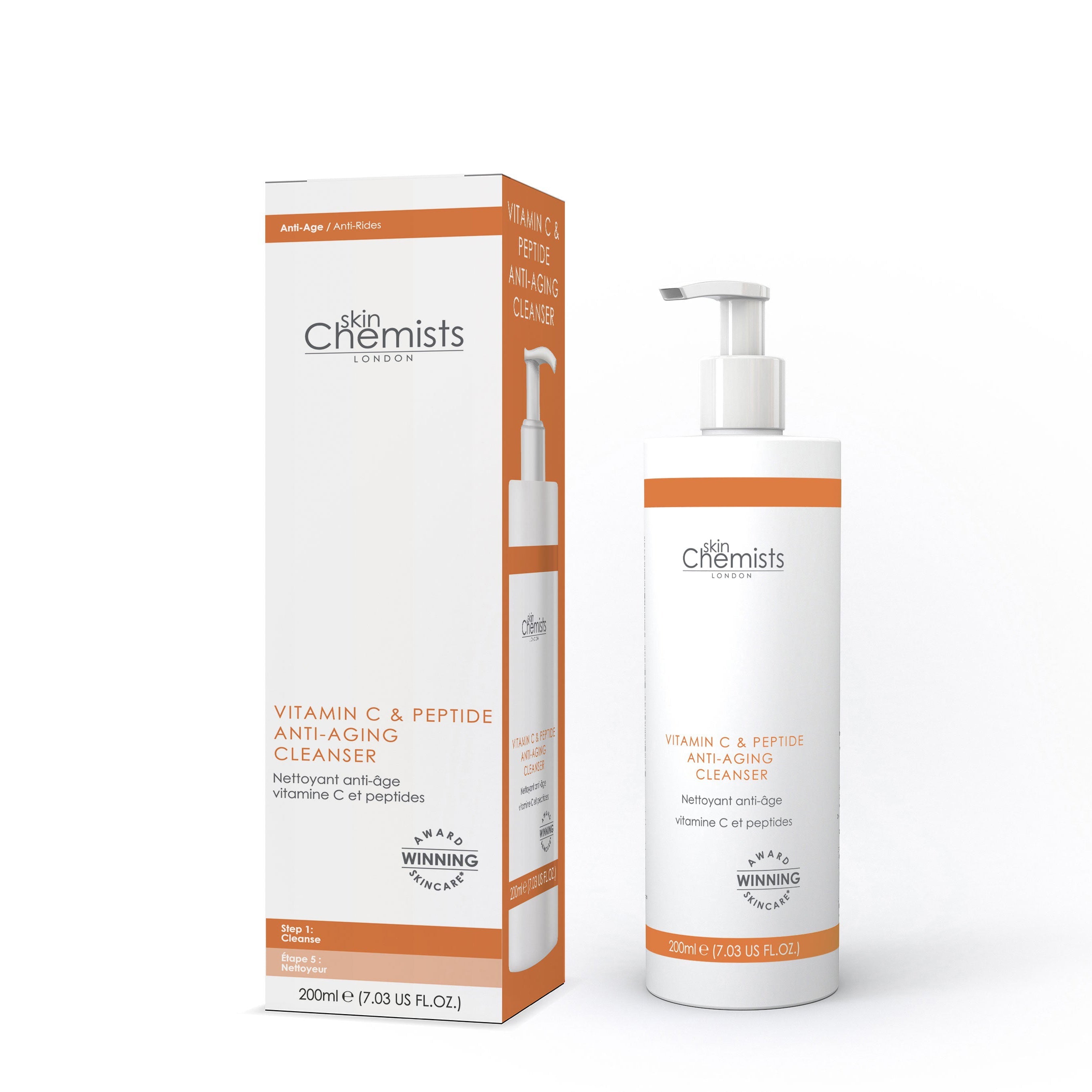 SkinChemists Unisex Vitamin C & Peptide Cleanser 200ml - One Size