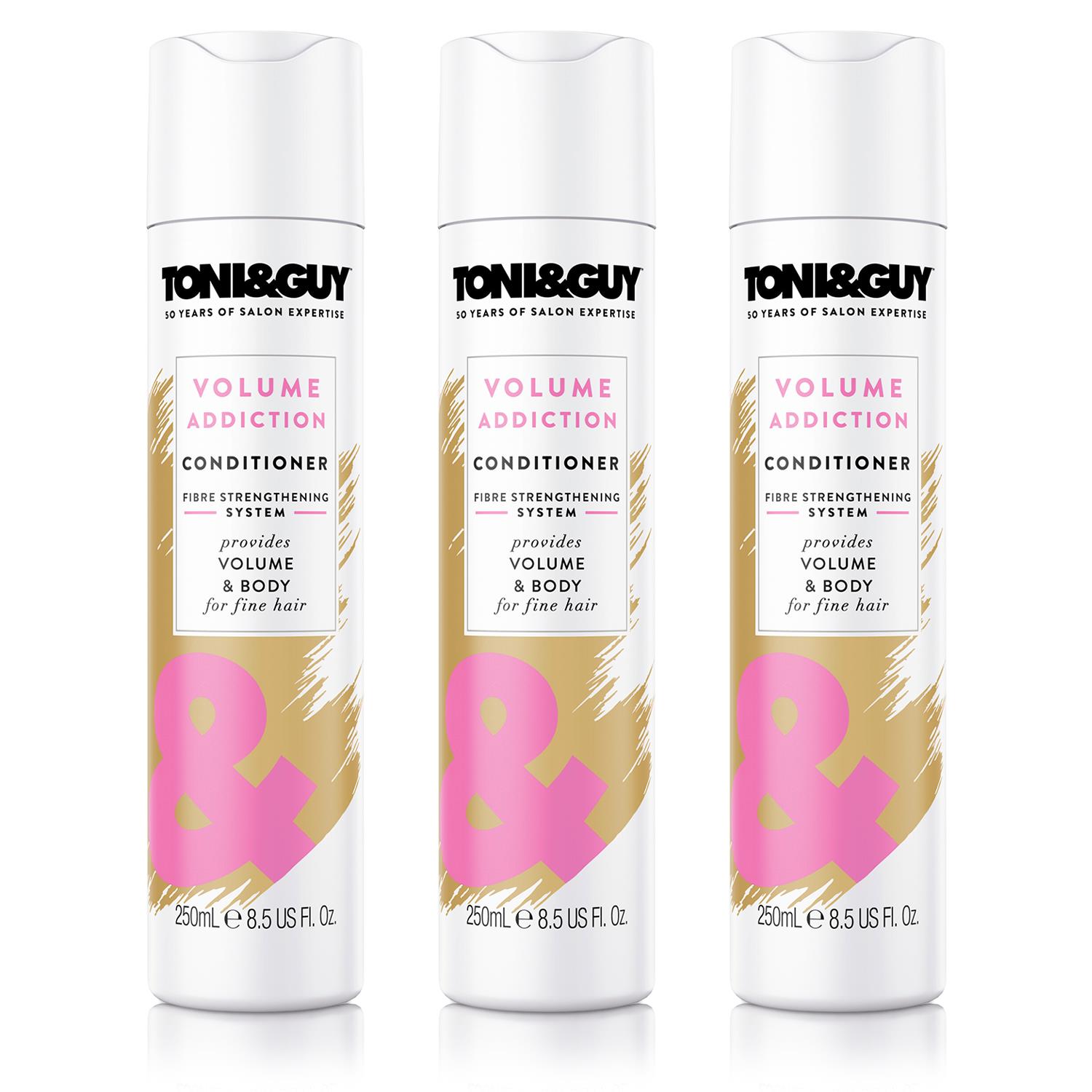 Toni & Guy Womens Volume Addiction Conditioner for all Types of Hair 250ml, 3 Pack - NA - One Size