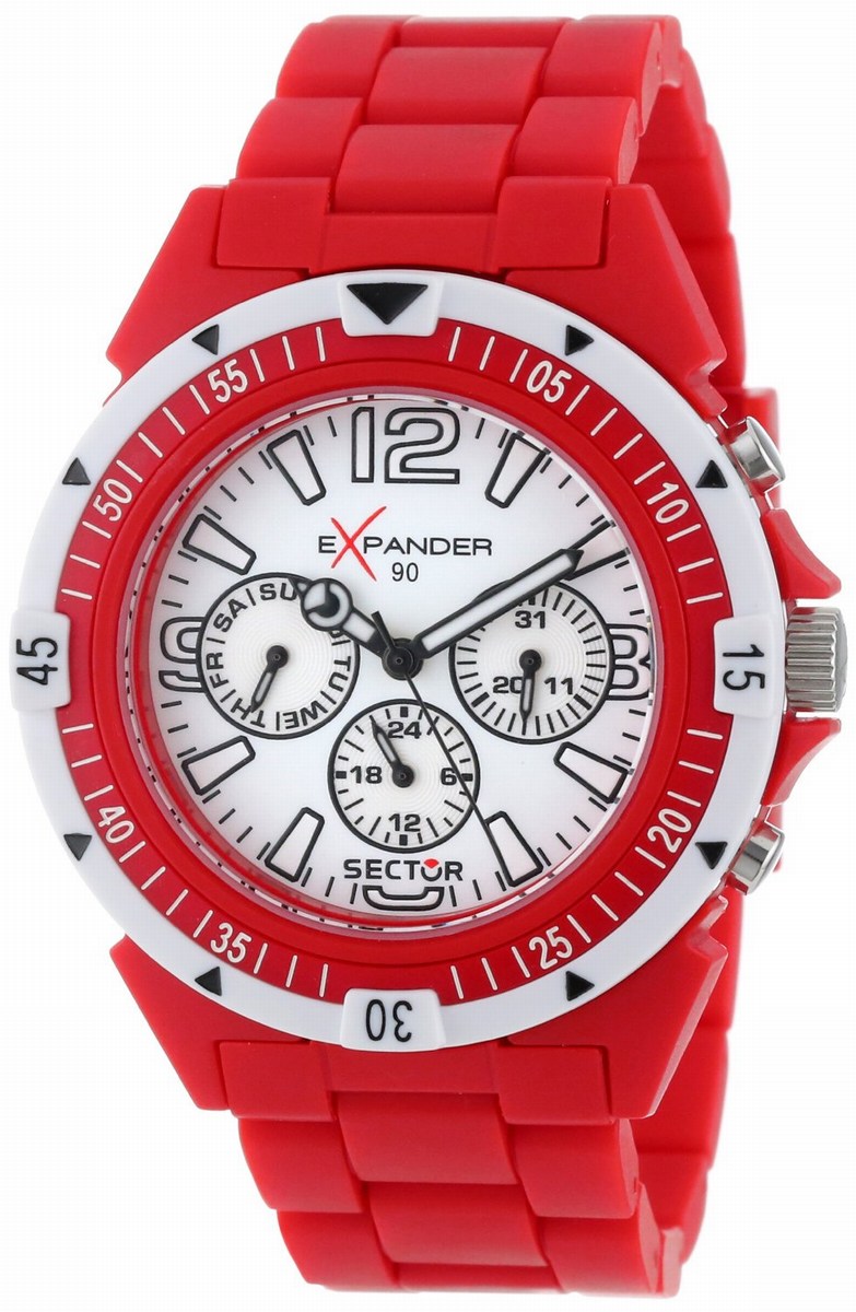 Sector : Expander 90 Mens White Watch.. - Red - One Size