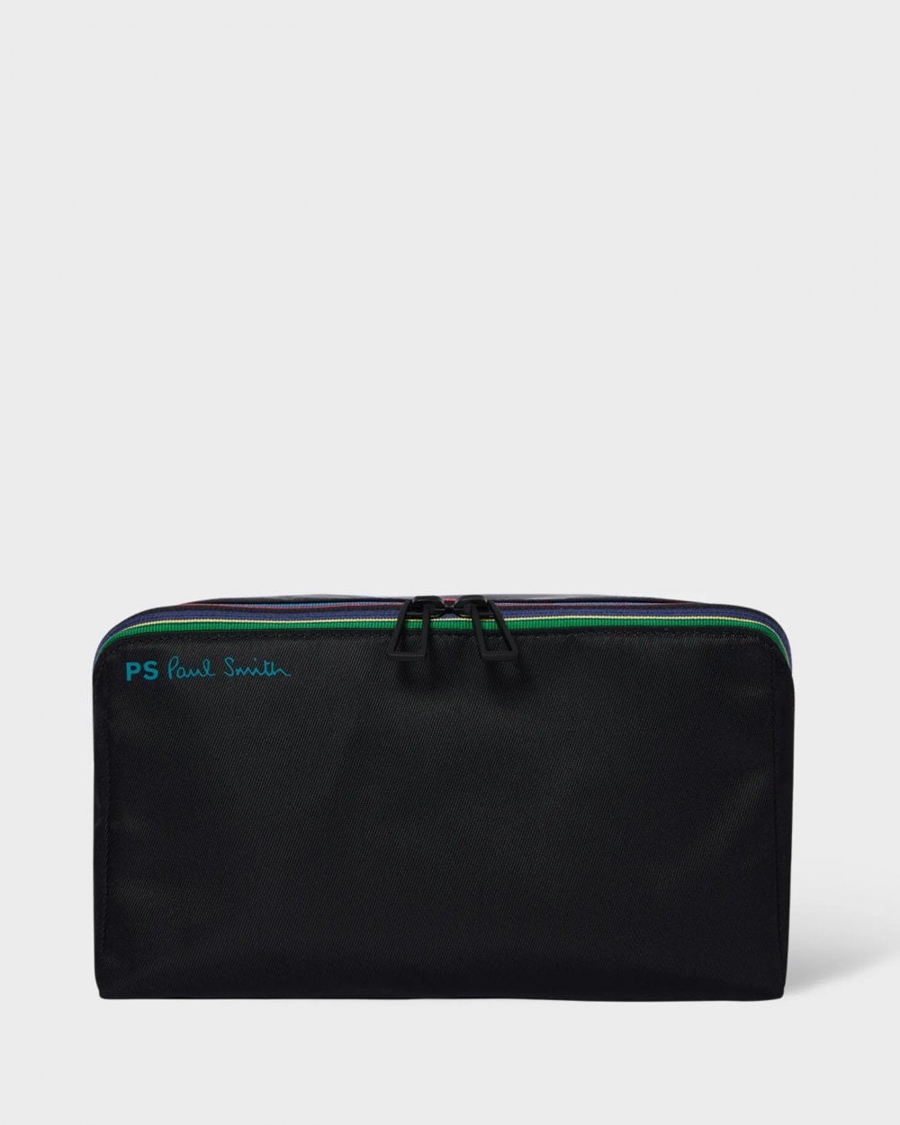 Paul Smith Mens Leather Washbag - Black - One Size