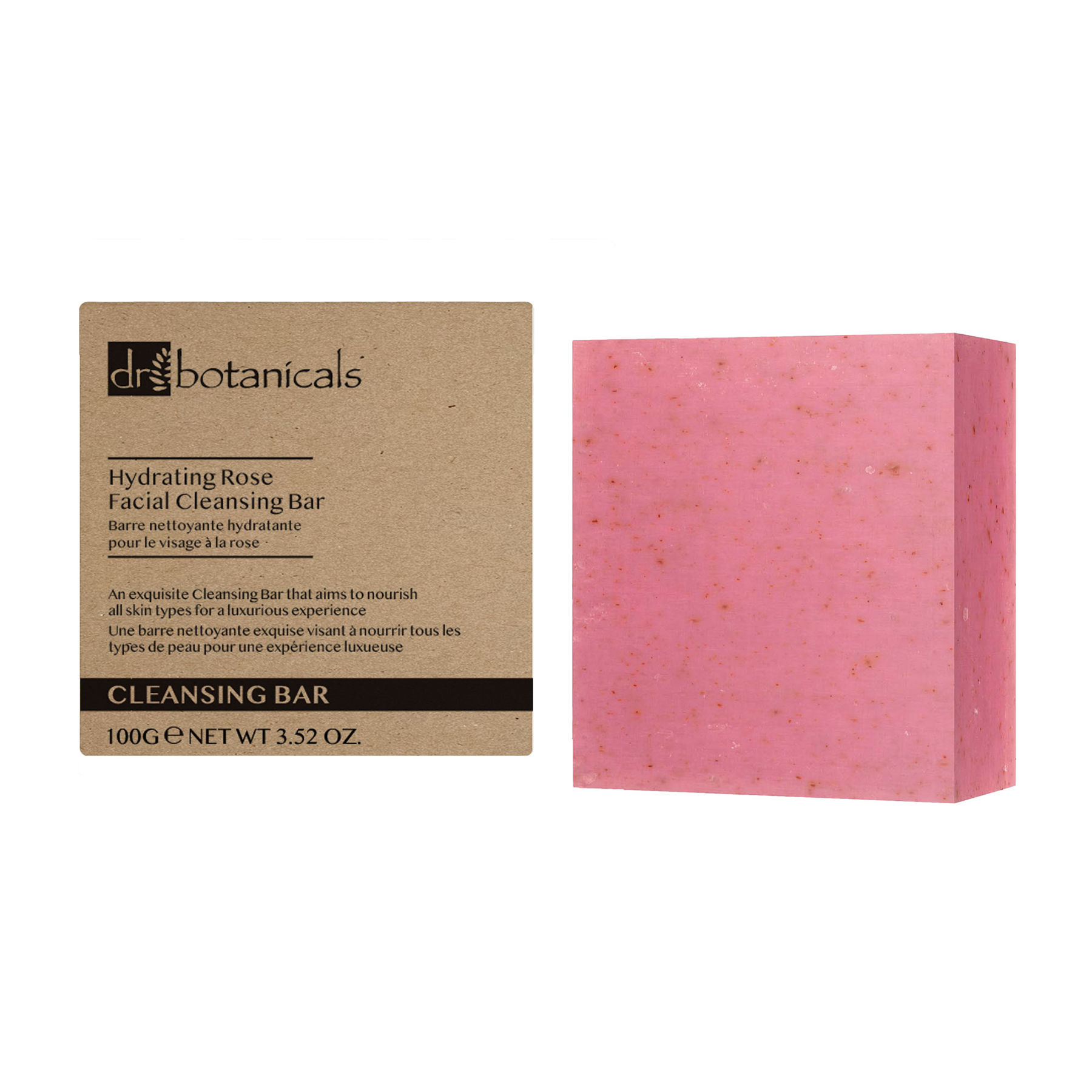 Dr. Botanicals Unisex Dr Hydrating Rose Facial Cleansing Bar 100g - One Size