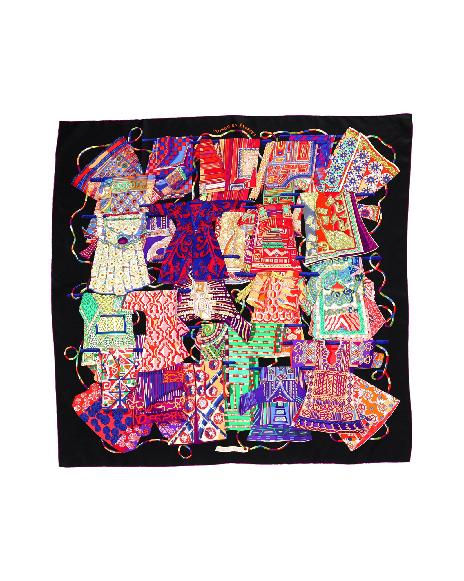 Hermes Pre-owned Womens Hermès Voyage en Étoffes Scarf in Multicolor Silk - Multicolour - One Size