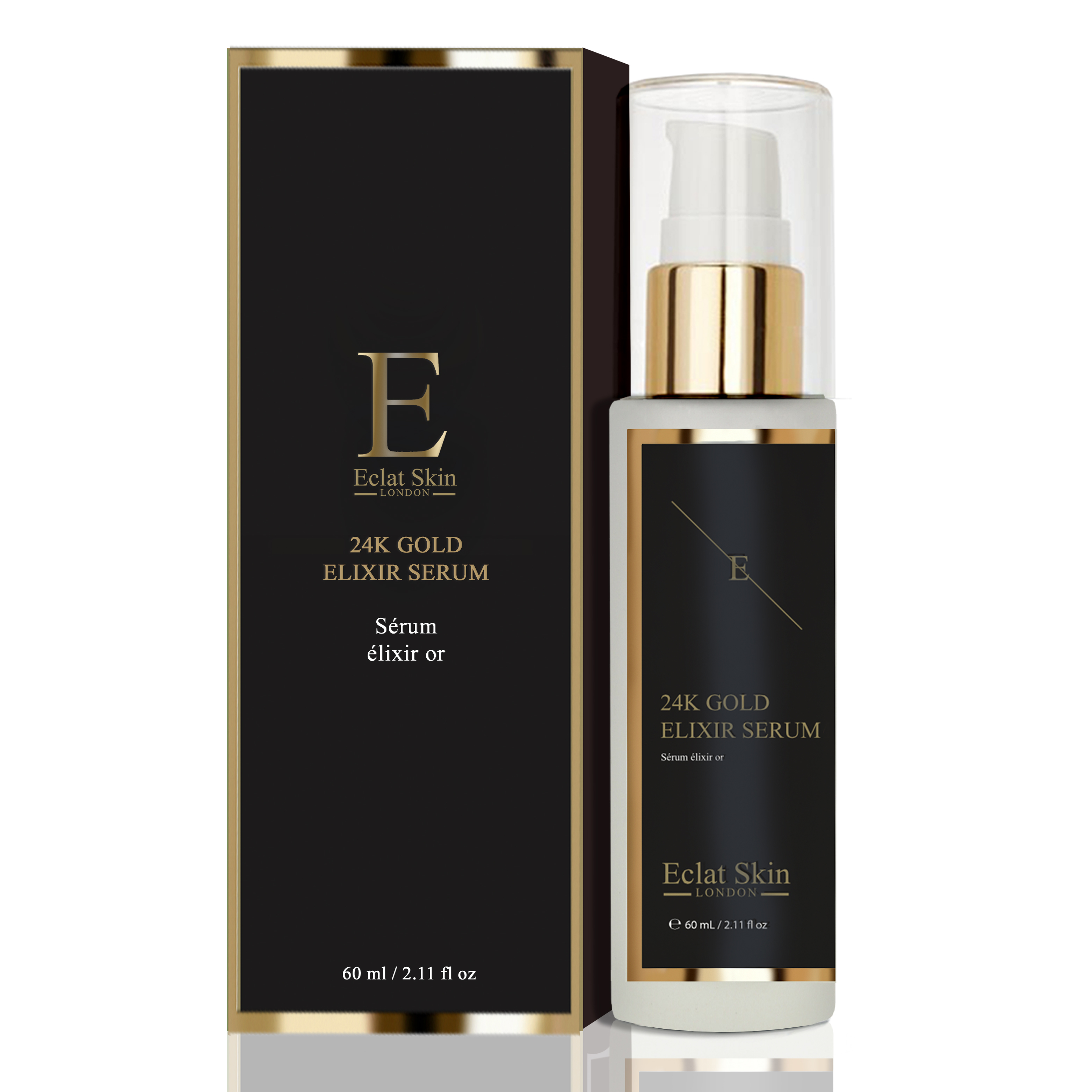 Eclat Skin London Womens Anti-Wrinkle Elixir Serum 24K Gold - 60ml - One Size