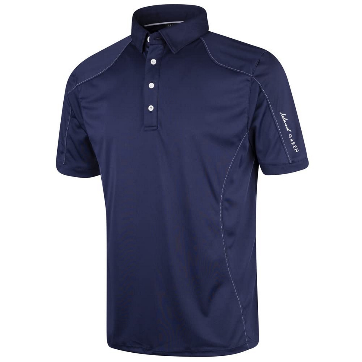 Island Green Mens Topstitched Golf Polo Shirt (Navy) - Size 3XL