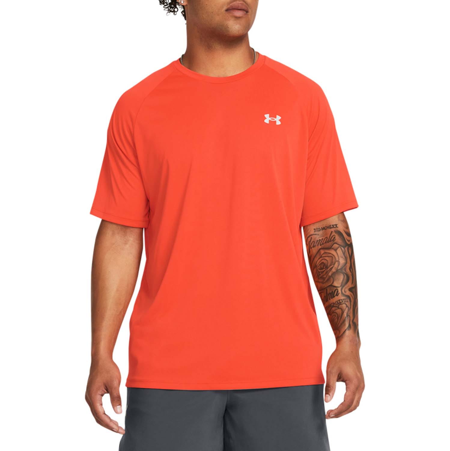 Under Armour Mens Tech Reflective Short Sleeve T-Shirt in Orange - Size 3XL