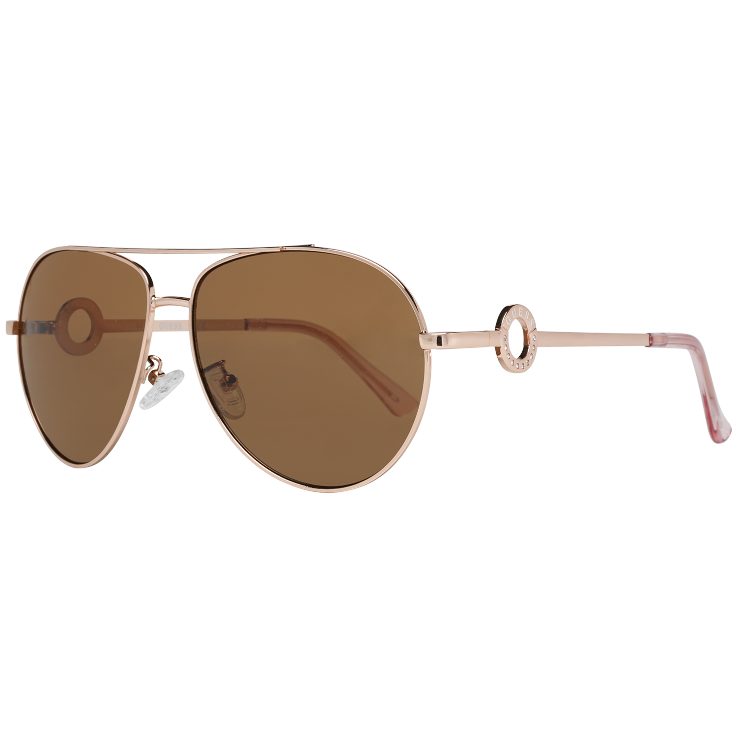 Guess Aviator Womens Rose Gold Brown GF3064 Metal (archived) - One Size