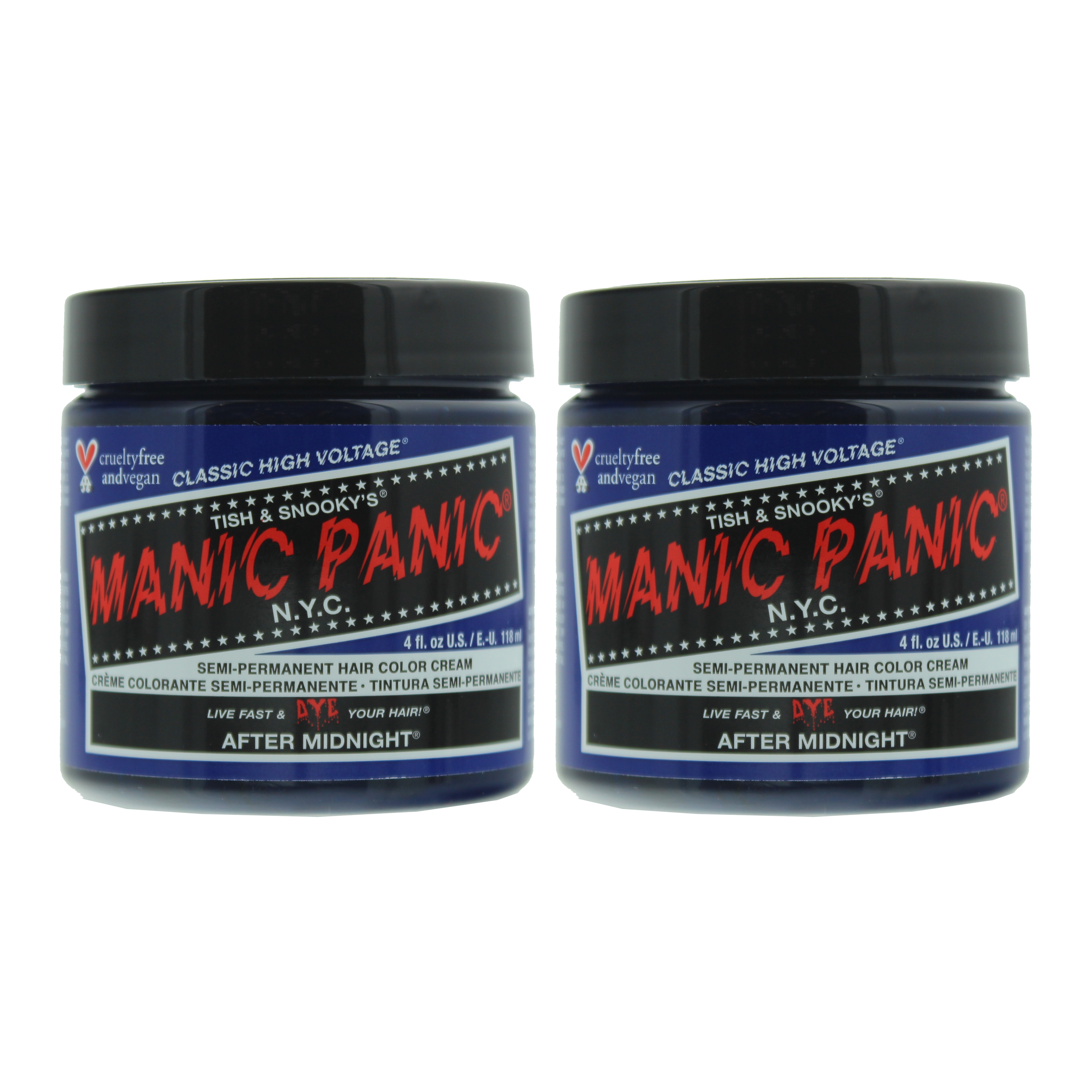 Manic Panic Unisex Classic High Voltage After Midnight Semi-Permanent Hair Dye 118ml X2 - One Size