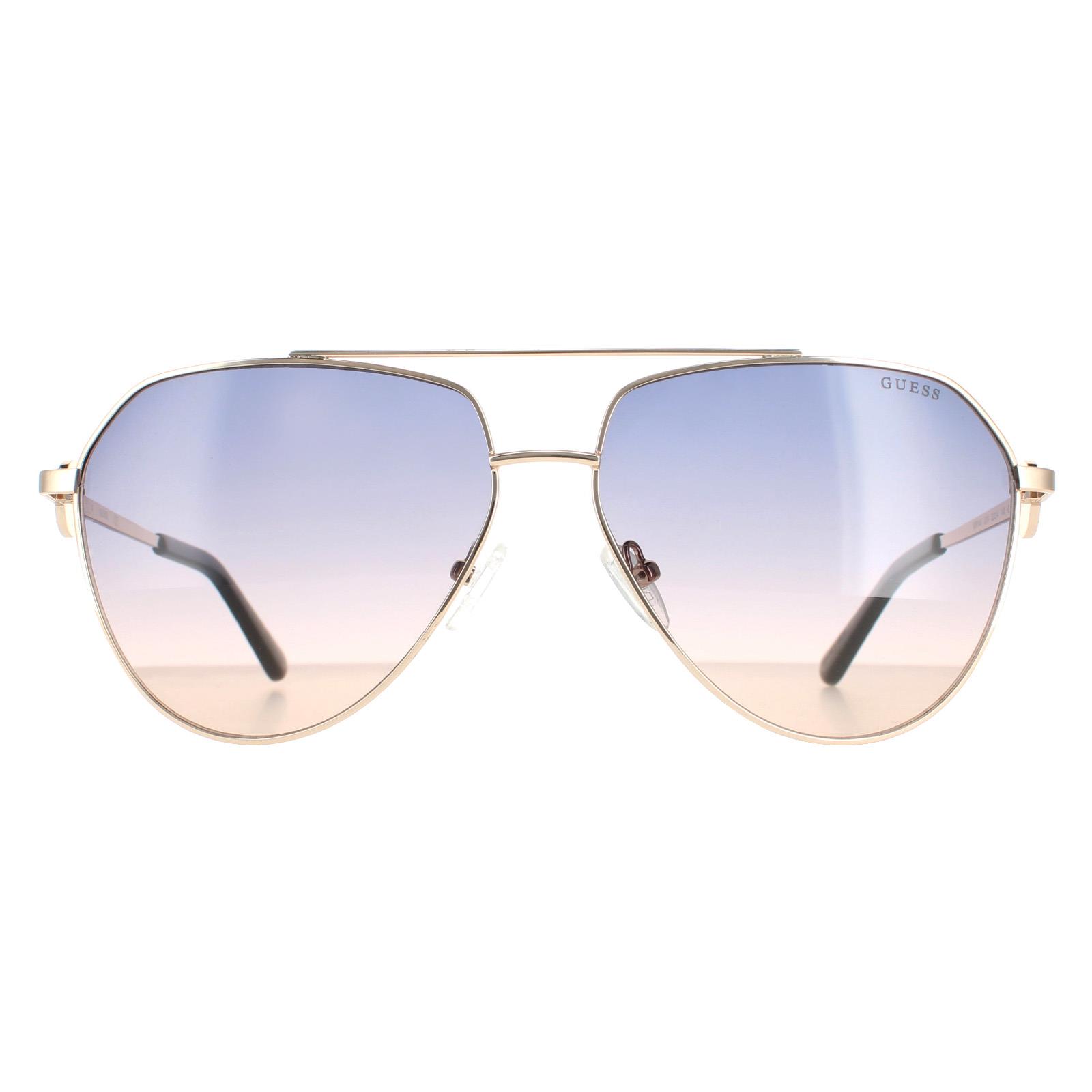 Guess Aviator Womens Gold Blue Gradient GF6140 Metal (archived) - One Size