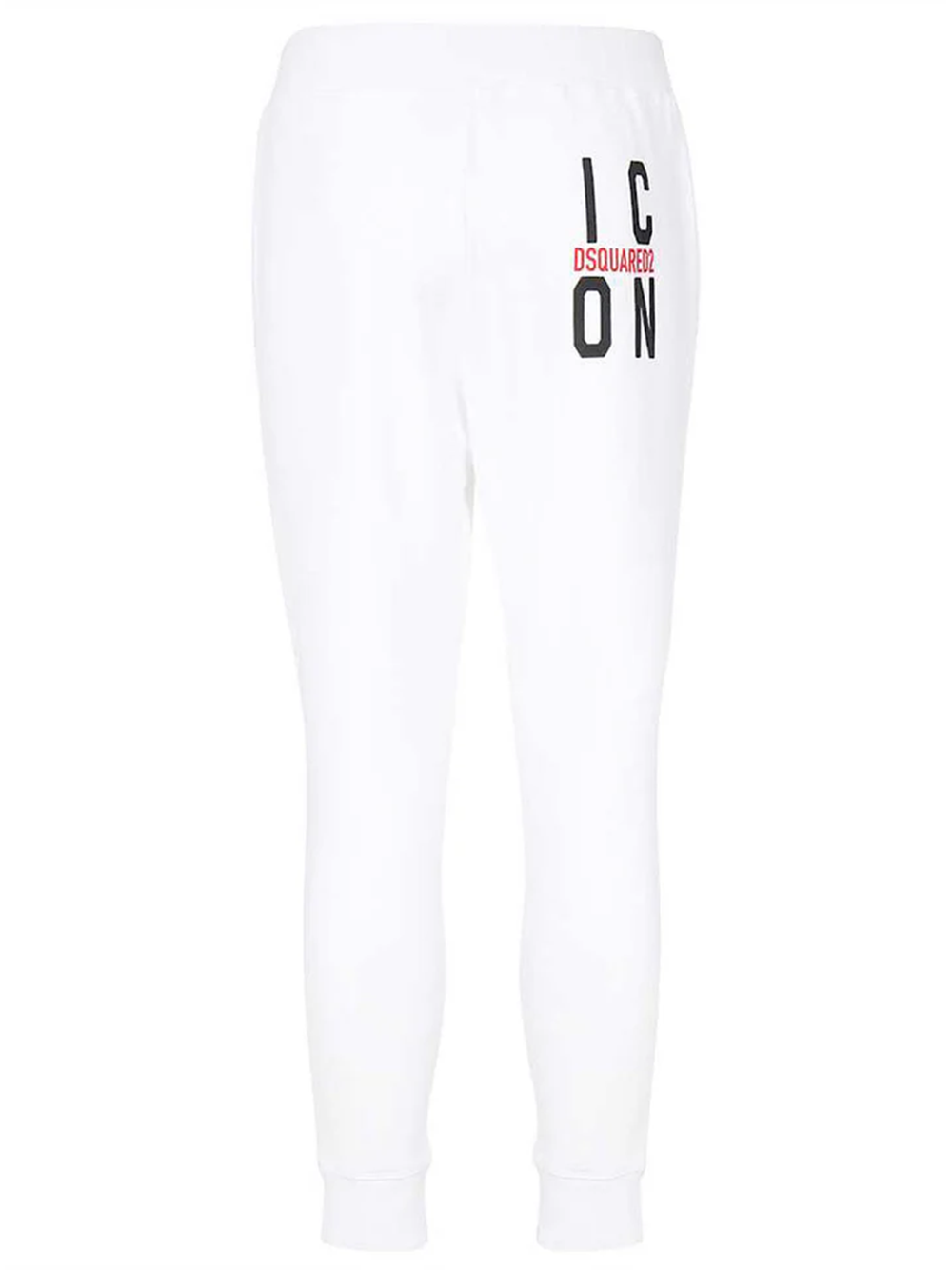 Dsquared2 Mens Big Icon Printed logo Joggers in White Cotton - Size Medium