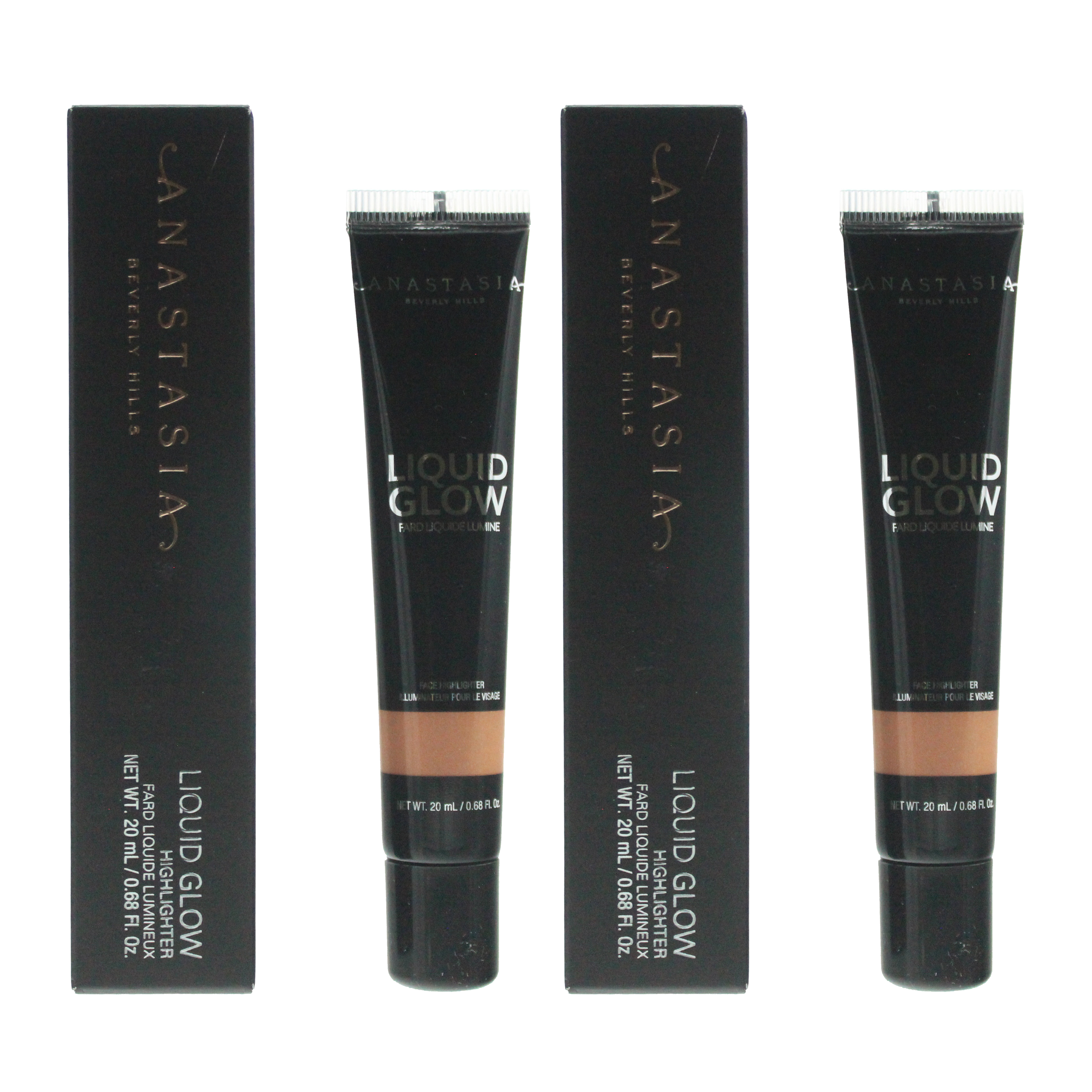 Anastasia Beverly Hills Womens Liquid Glow Face Highlighter 20ml - Penny x 2 - NA - One Size