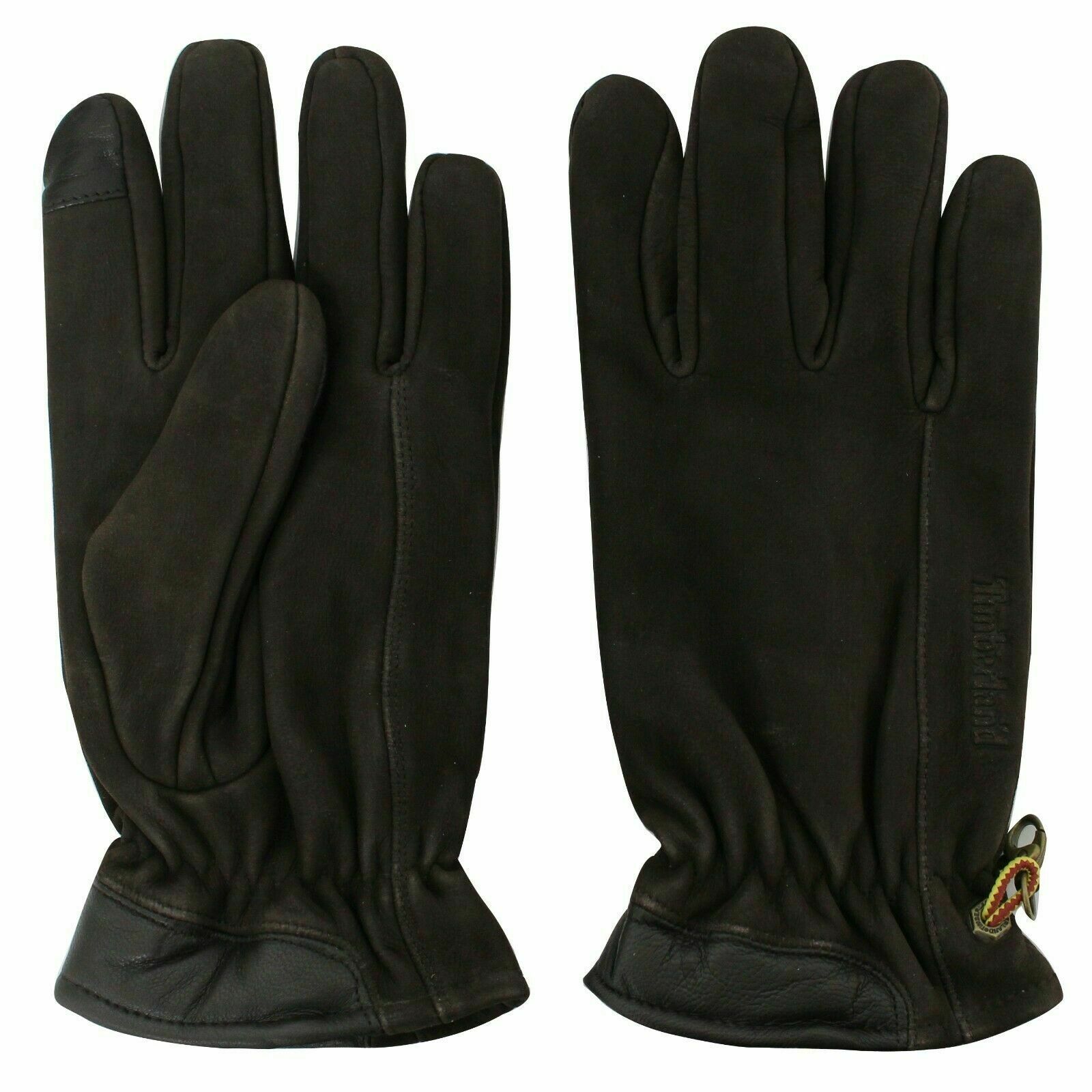 Timberland Seabrook Beach Touch Screen Mens Brown Leather Gloves A1EG1 C35 A3 Leather (archived) - Size Small