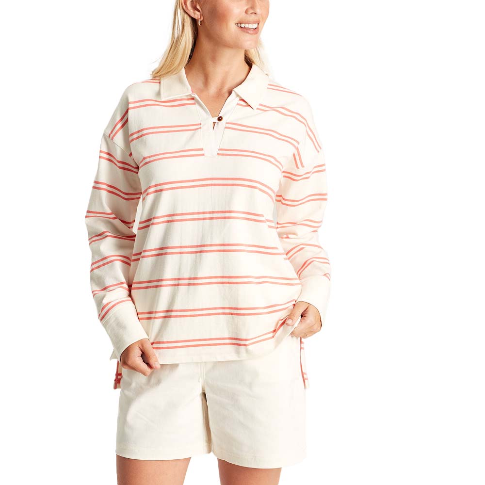 Joules Womens Bayside Long Sleeve Deck Shirt - White - Size 12 UK