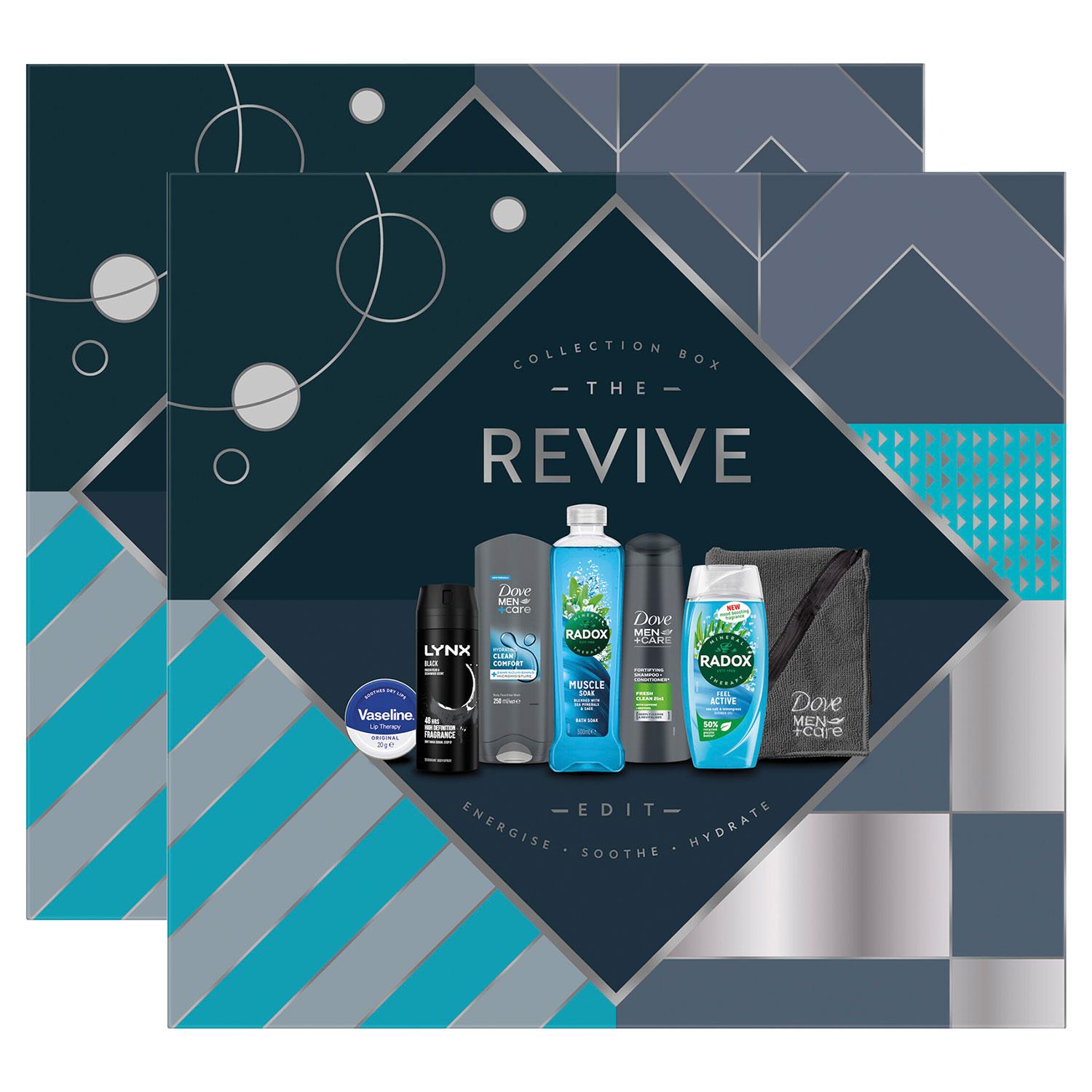 Dove Mens The Revive Box MultiBranded GiftSet for Him w/ Gym Towel 2pk - One Size