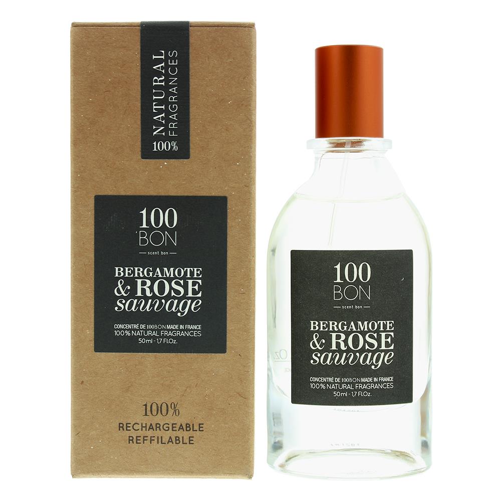 100Bon Unisex Bergamote & Rose Sauvage Concentre Eau de Parfum Spray 50ml - Refillable - Green - One Size