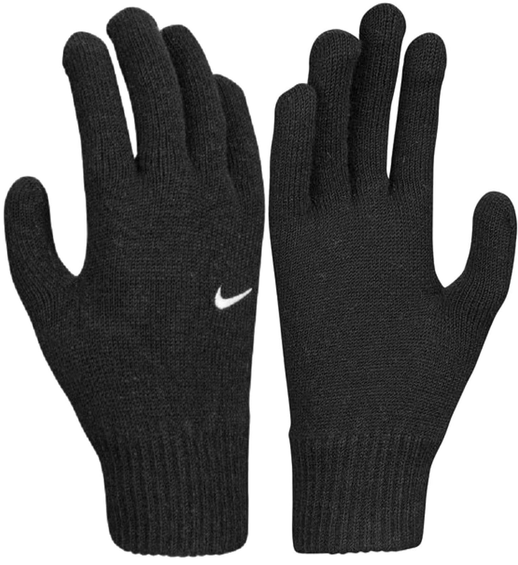 Nike Mens Knit Gloves Black S/M - Size Small/Medium