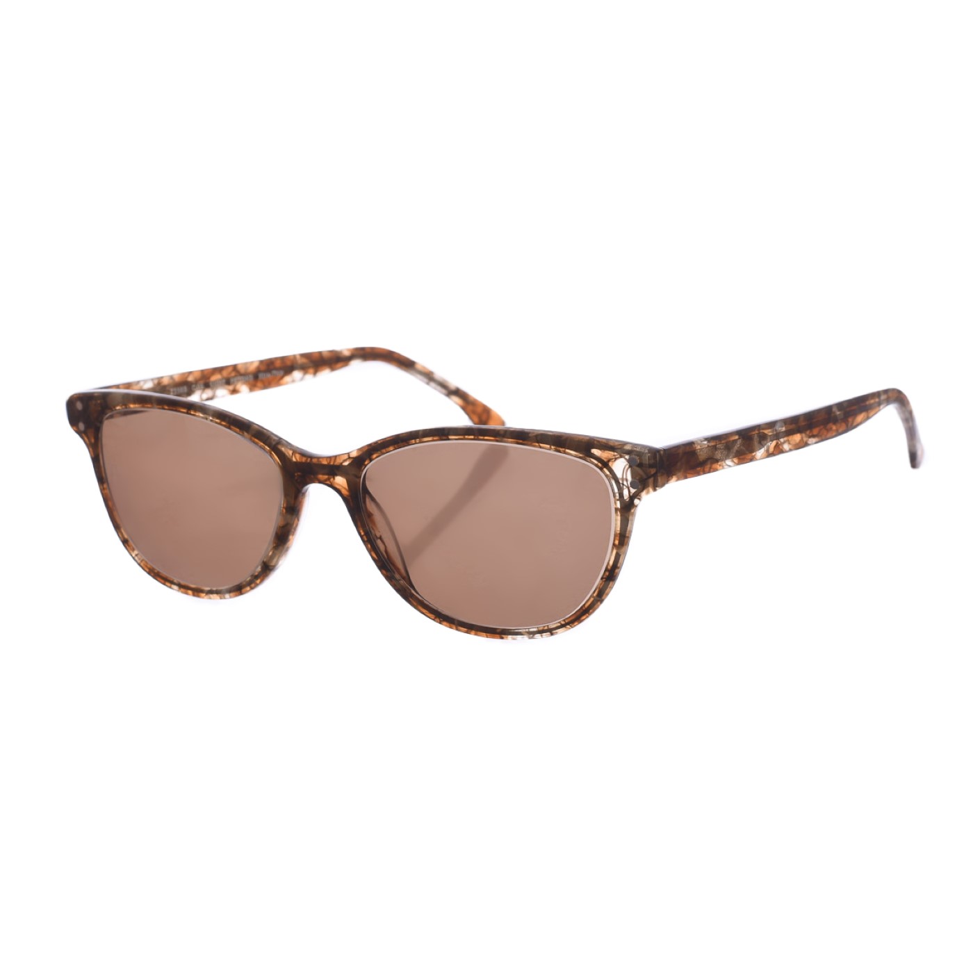 Zen Z398B WoMens oval-shaped acetate sunglasses - Brown - One Size