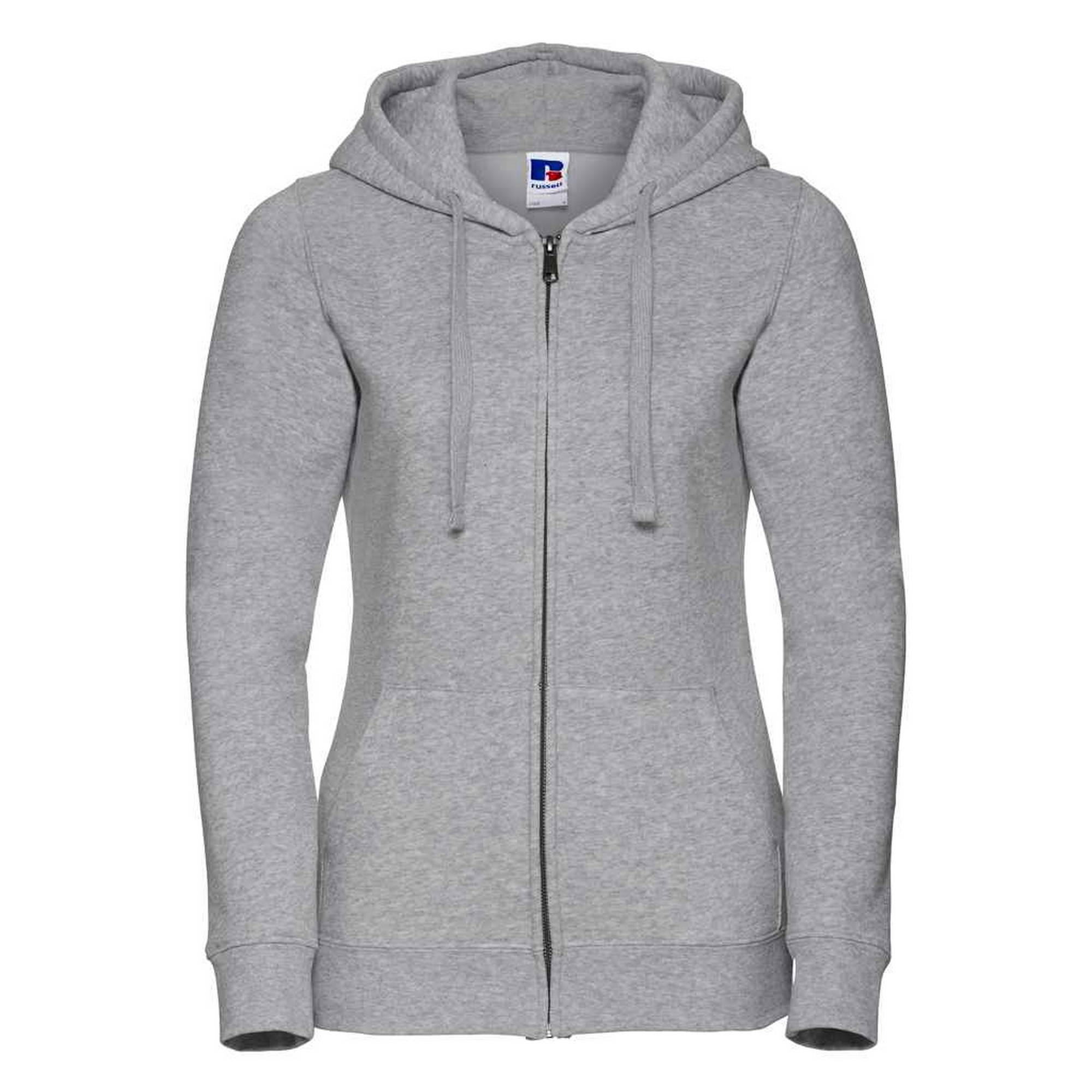 Russell Athletic Womens/Ladies Authentic Full Zip Hoodie (Light Oxford) - Grey - Size Small