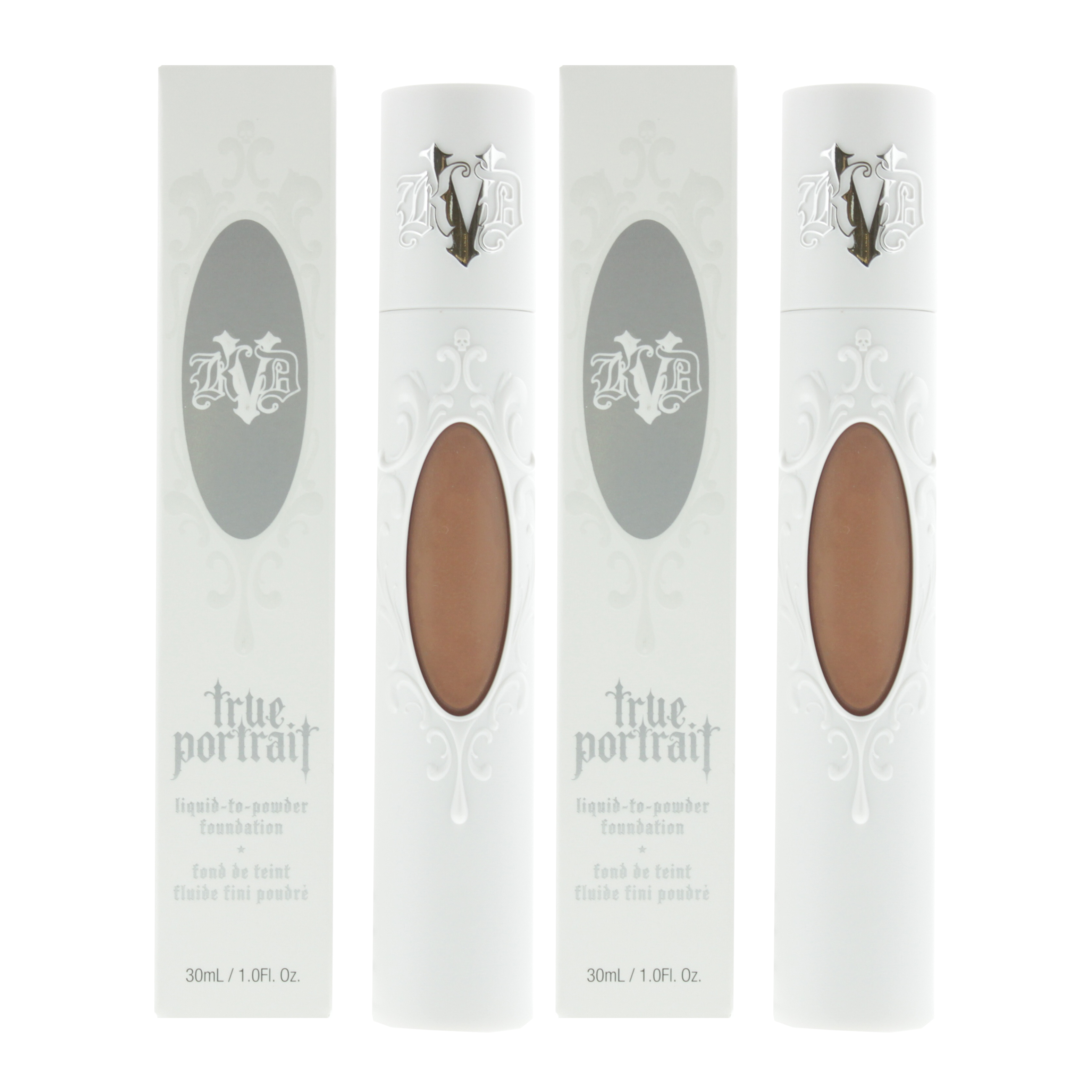 KVD Womens Beauty True Portrait Liquid-To-Powder Foundation 30ml - Tan 072 x 2 - One Size