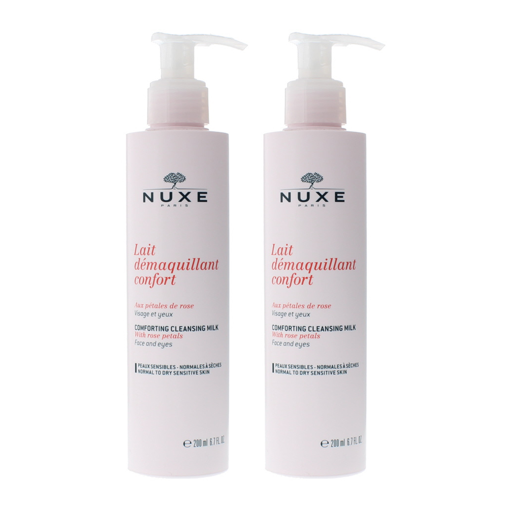 Nuxe Womens Comforting Cleansing Milk 200ml Face & Eyes - Normal To Dry Sensitive Skin x 2 - NA - One Size