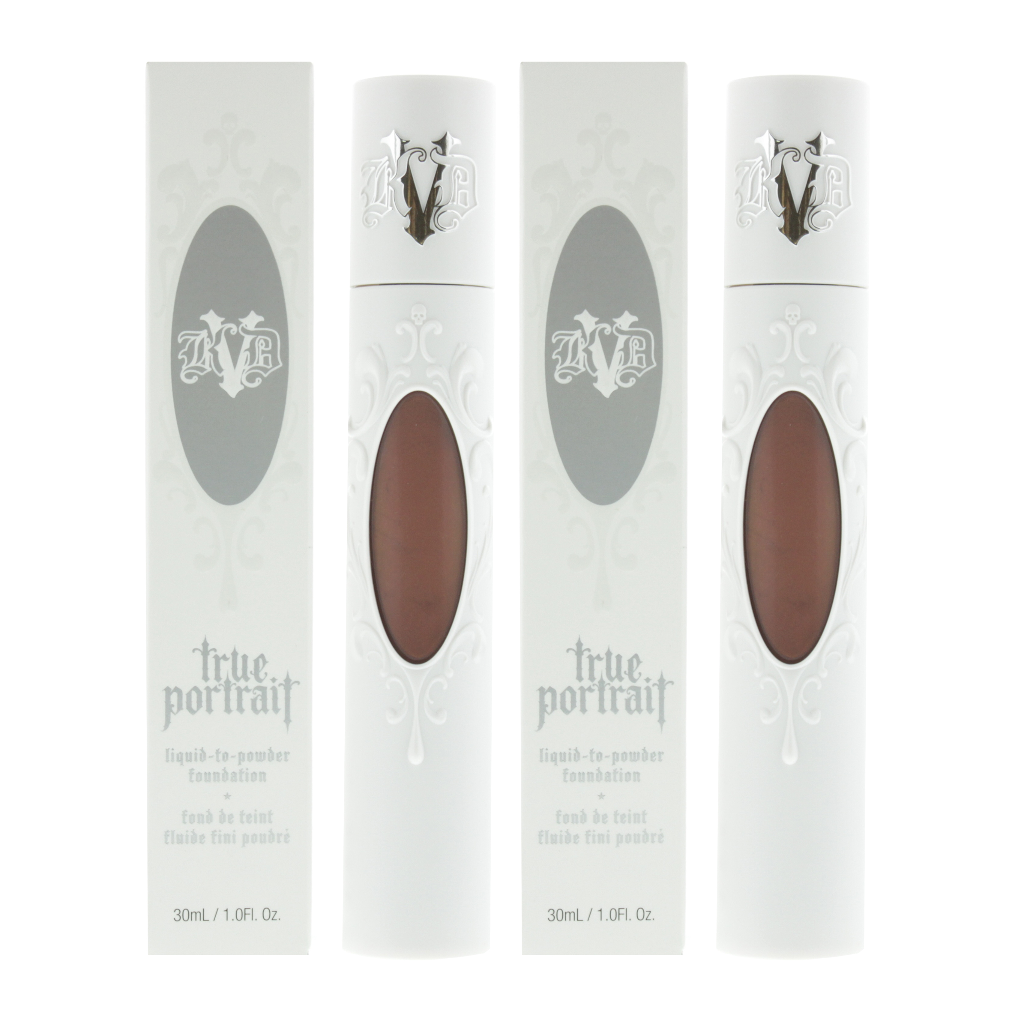 KVD Womens Beauty True Portrait Liquid-To-Powder Foundation 30ml - Deep 080 x 2 - NA - One Size