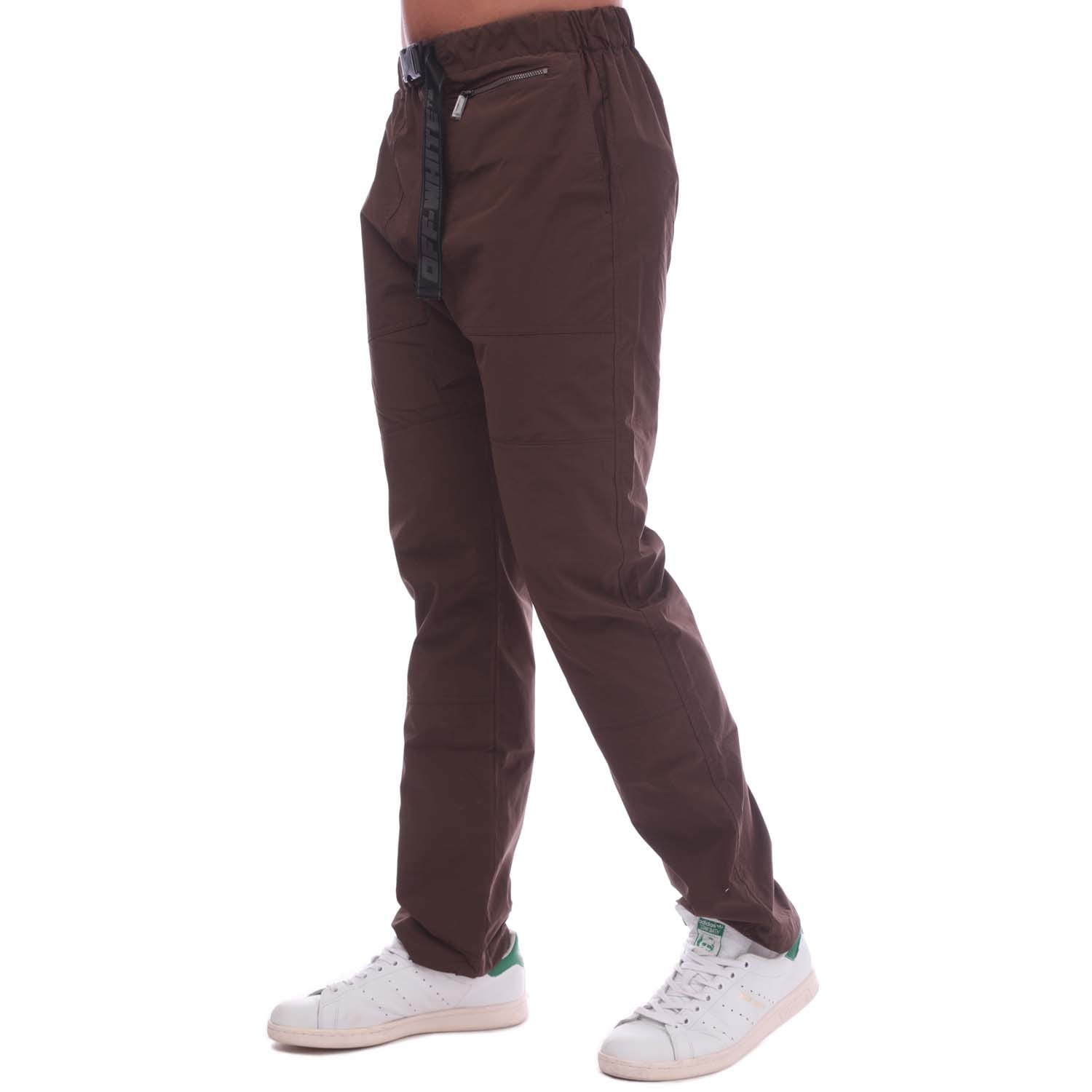 Off-White Mens Off White Industrial Casual Pants in Brown material_polyester - Size Large