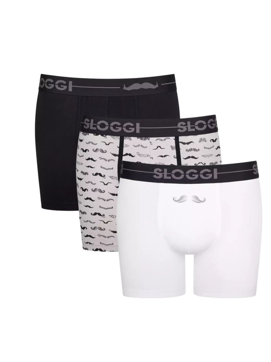 Sloggi Womens Go Movember Short C3P Grey Combination Polyamide - Size Small