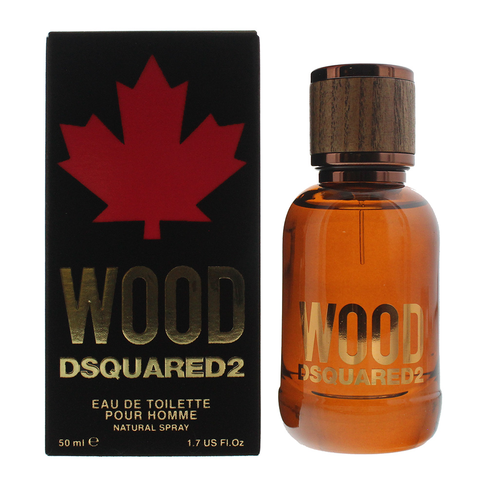 Dsquared2 Mens Wood Pour Homme Eau de Toilette 50ml Spray For Him - Orange - One Size