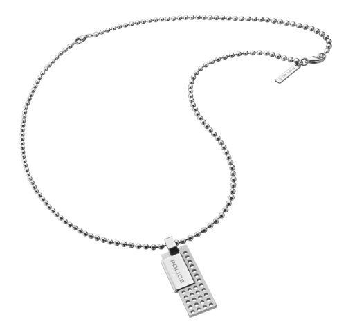 Police Mens :"BLAST" Pendant - Silver Leather - One Size