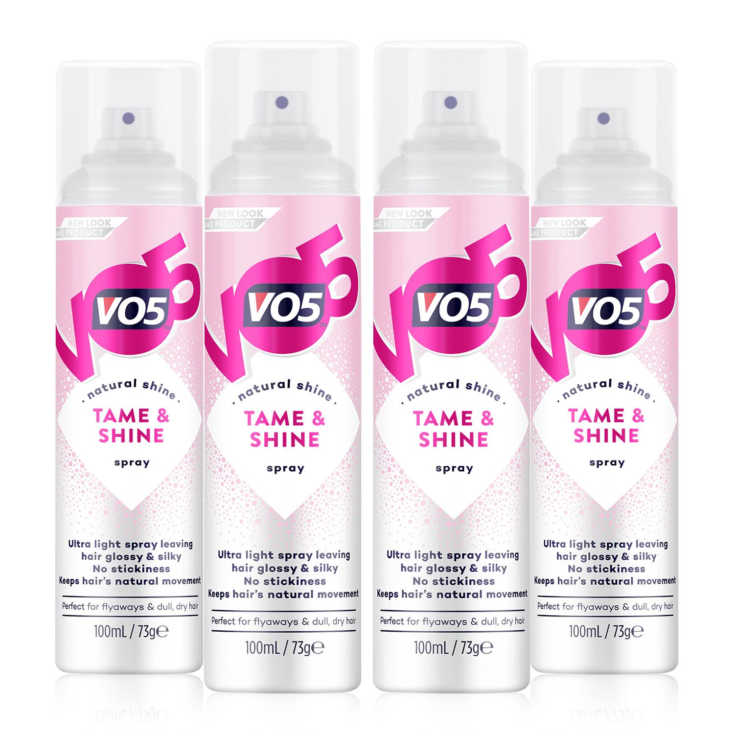 VO5 Womens Natural Tame & Shine Ultra Light Spray For Dull and Dry Hair, 4x 100ml - NA - One Size