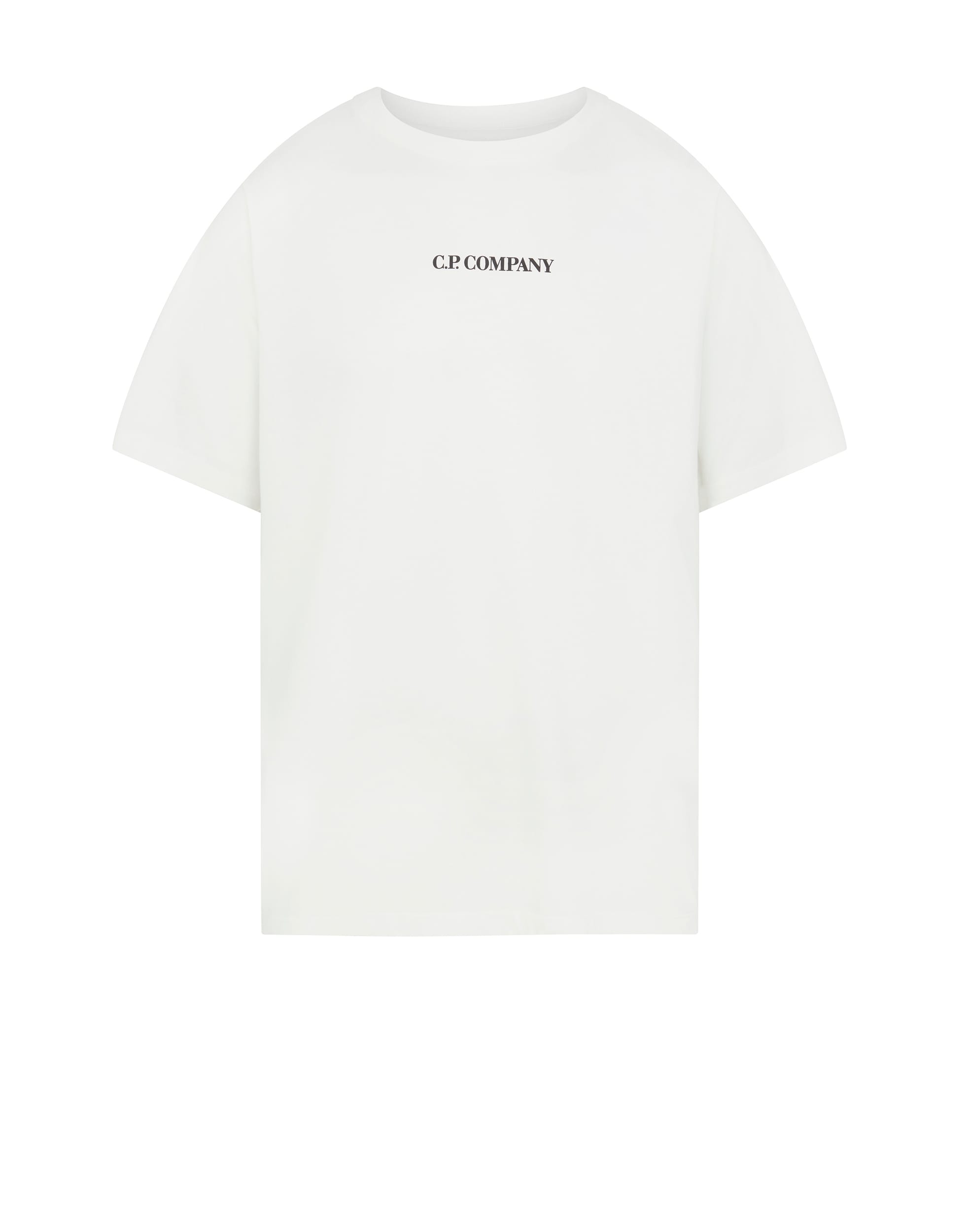 C.P. Company Mens 30/1 Blurry Logo T-Shirt in White material_cotton - Size X-Small